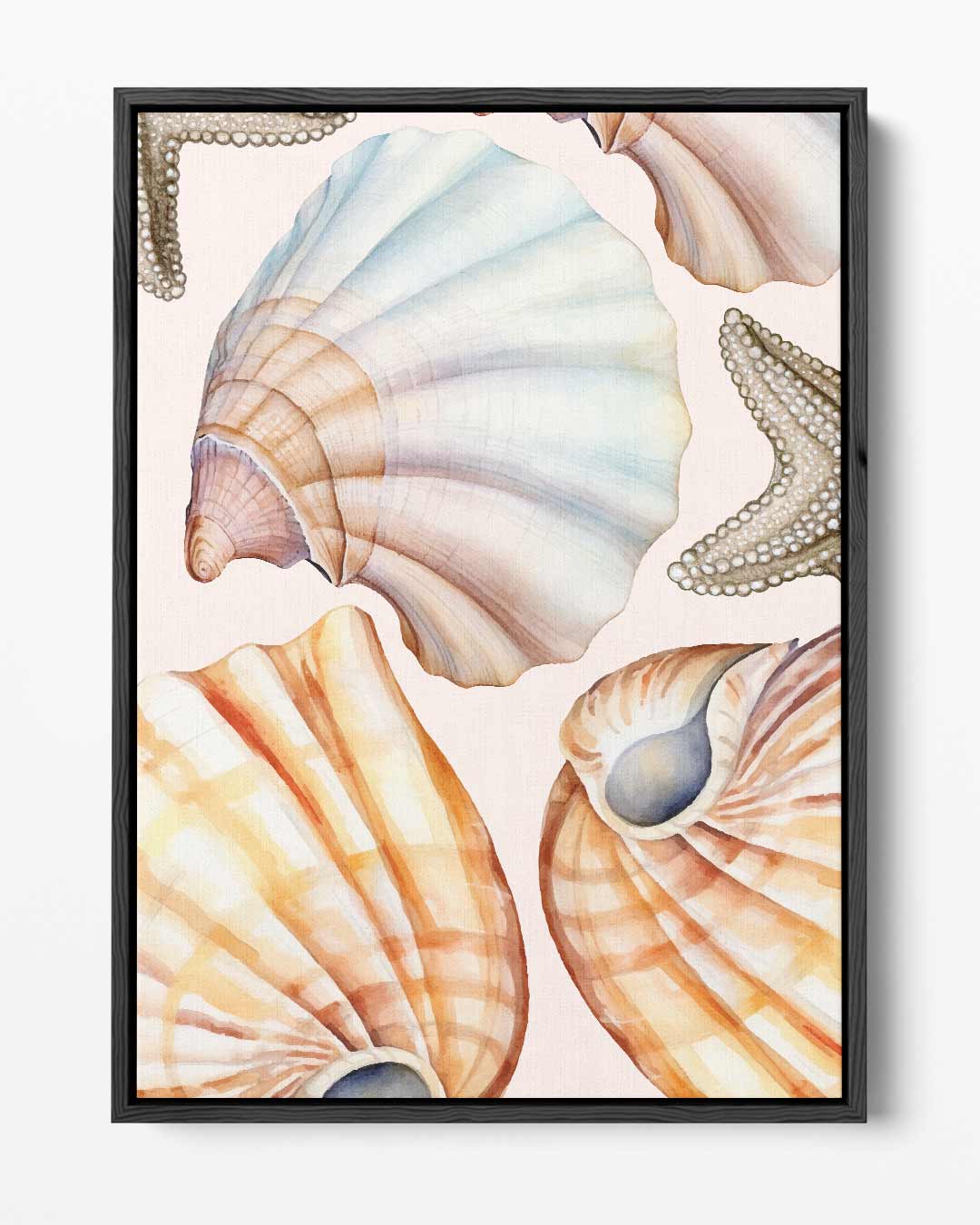 Zeeleven in Aquarel Kunstwerk-canvas-dibond-plexiglas-wanddecoratie-WallArtistic