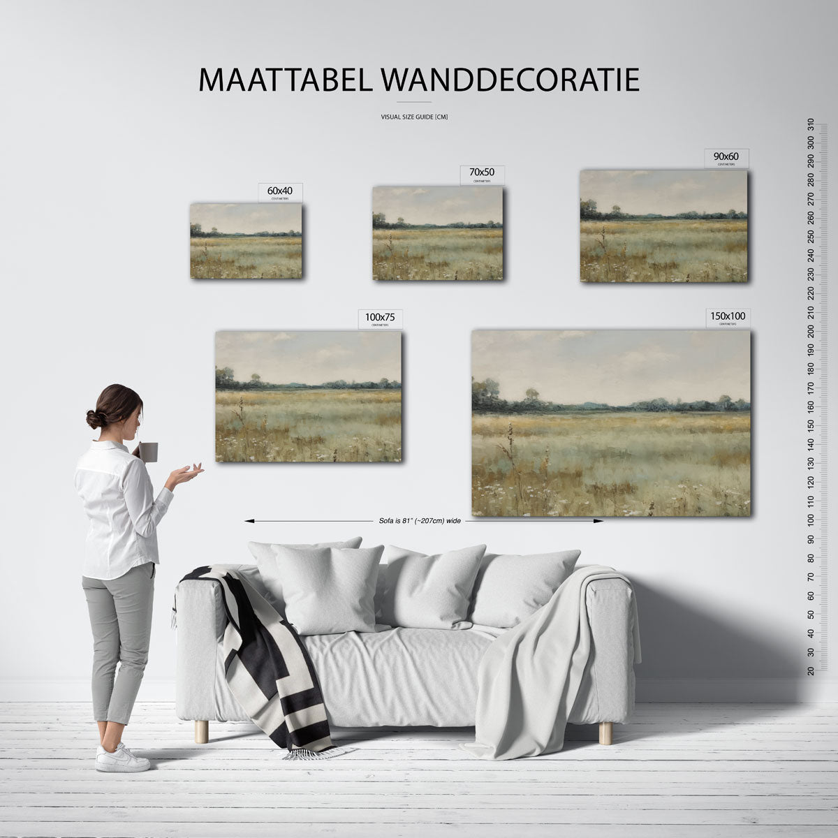 Rustig landschap Kunstwerk