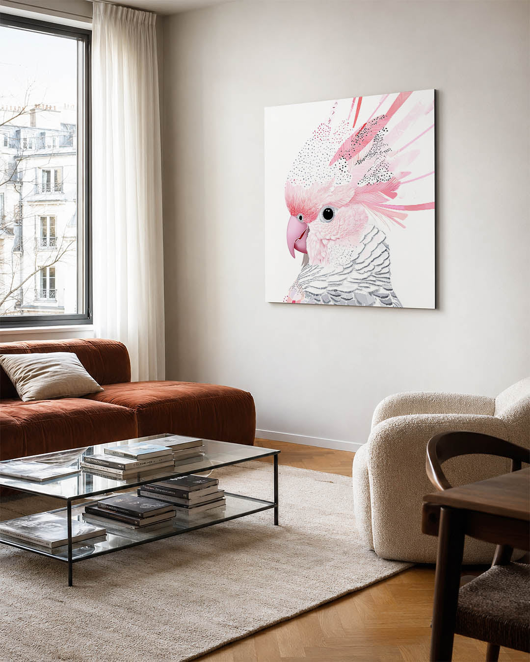 Vogelsilhouet met patronen Kunstwerk