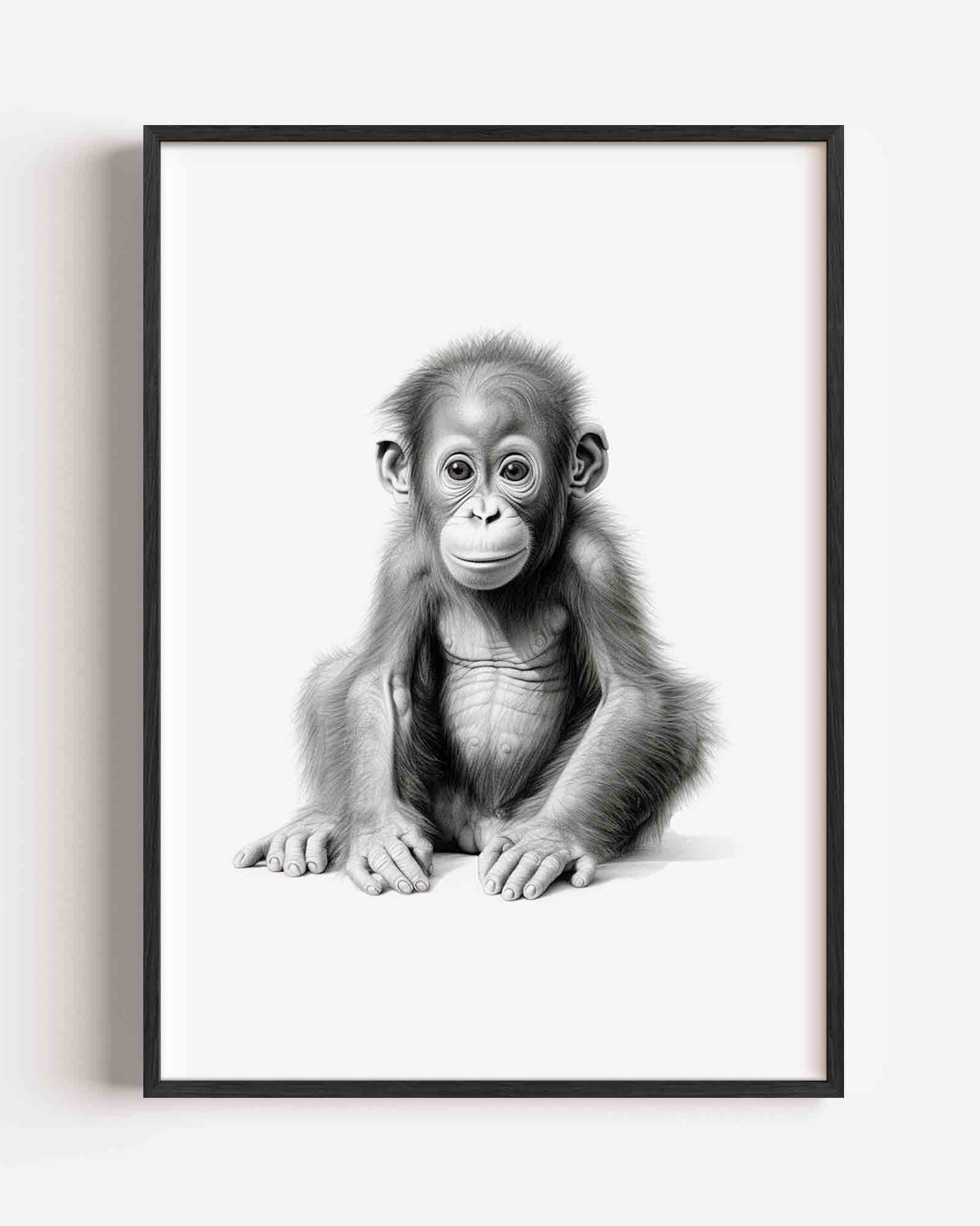 Schattige aap Poster