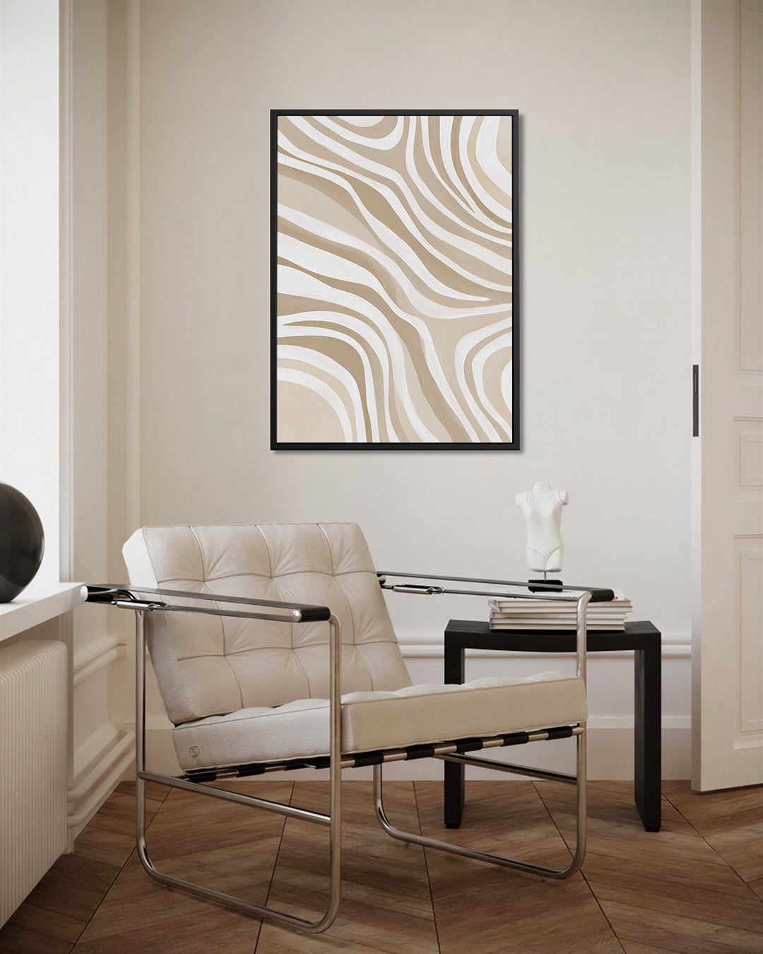 Golvende lijnen compositie Kunstwerk