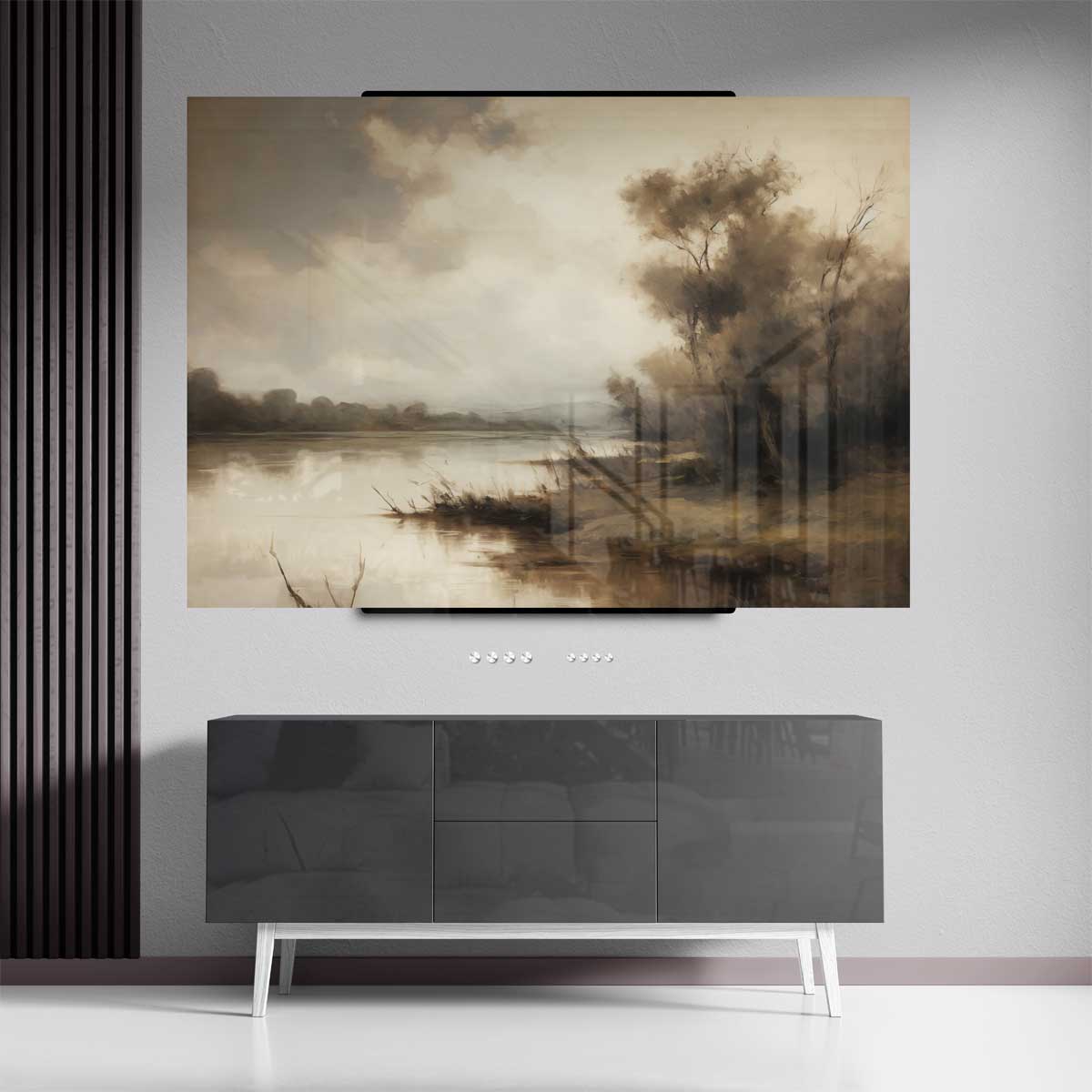 Rustieke Rivieroever Kunstwerk-canvas-dibond-plexiglas-wanddecoratie-WallArtistic