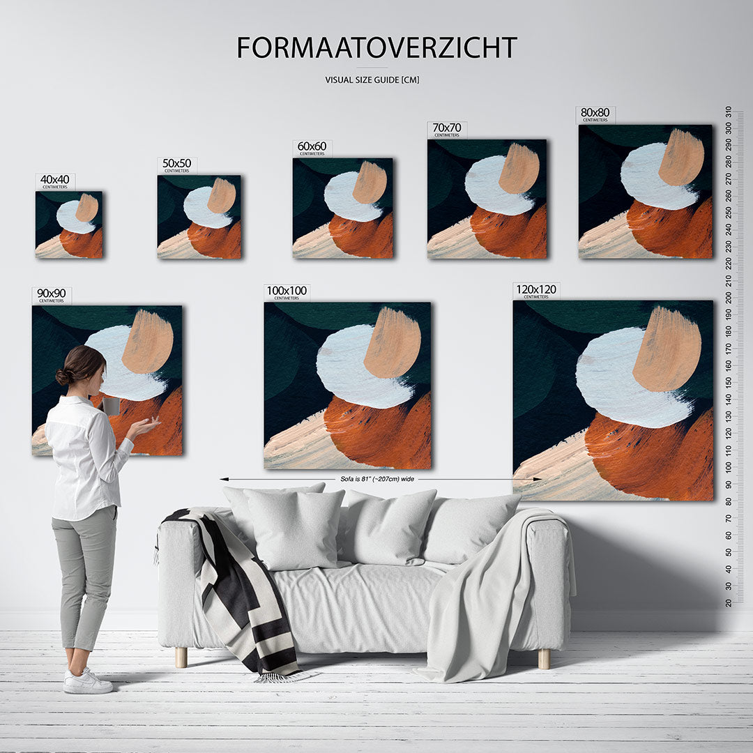 Dynamische kleurencompositie Kunstwerk