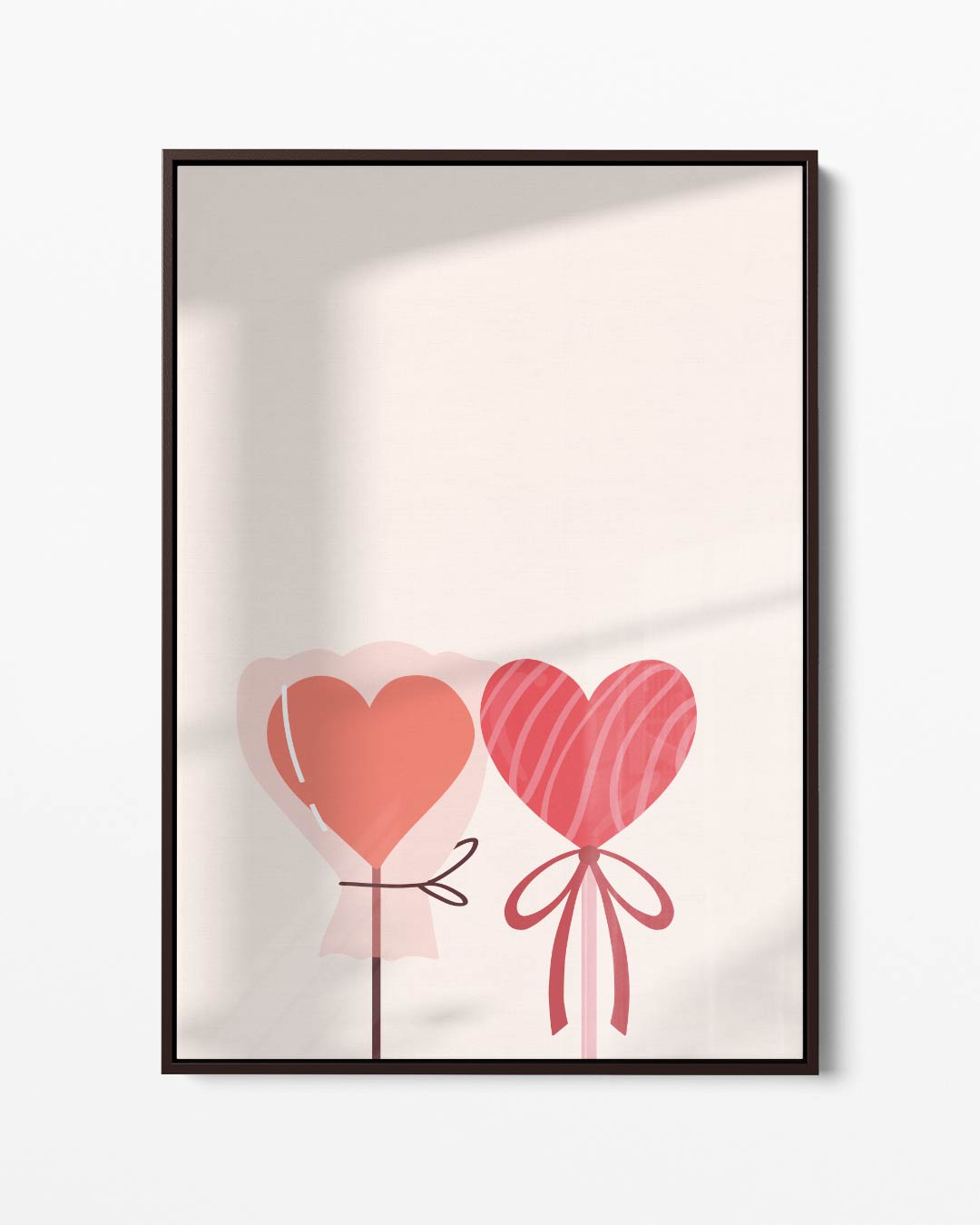Hart Lollie Illustratie Kunstwerk-canvas-dibond-plexiglas-wanddecoratie-WallArtistic