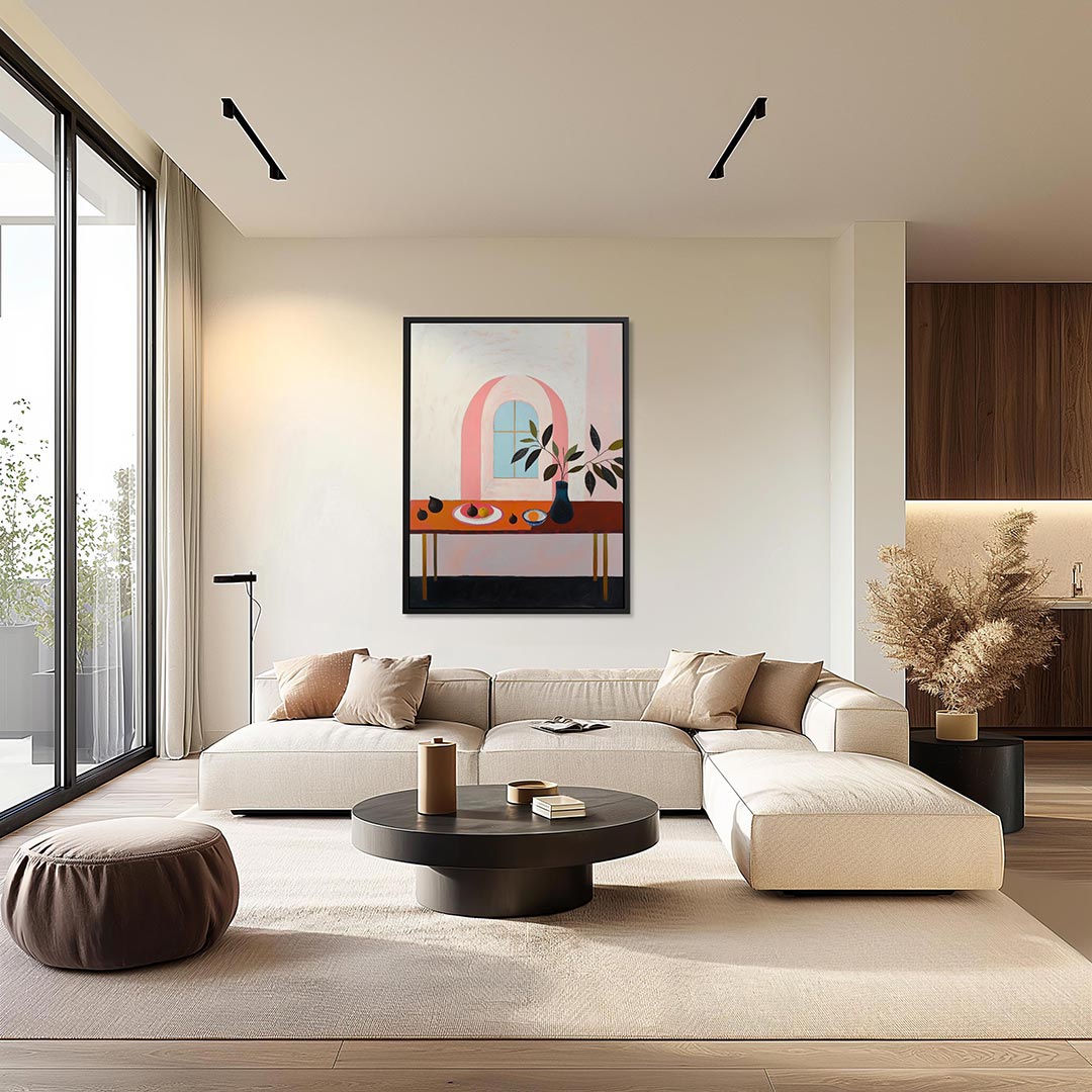 Stilleven met raam Kunstwerk
