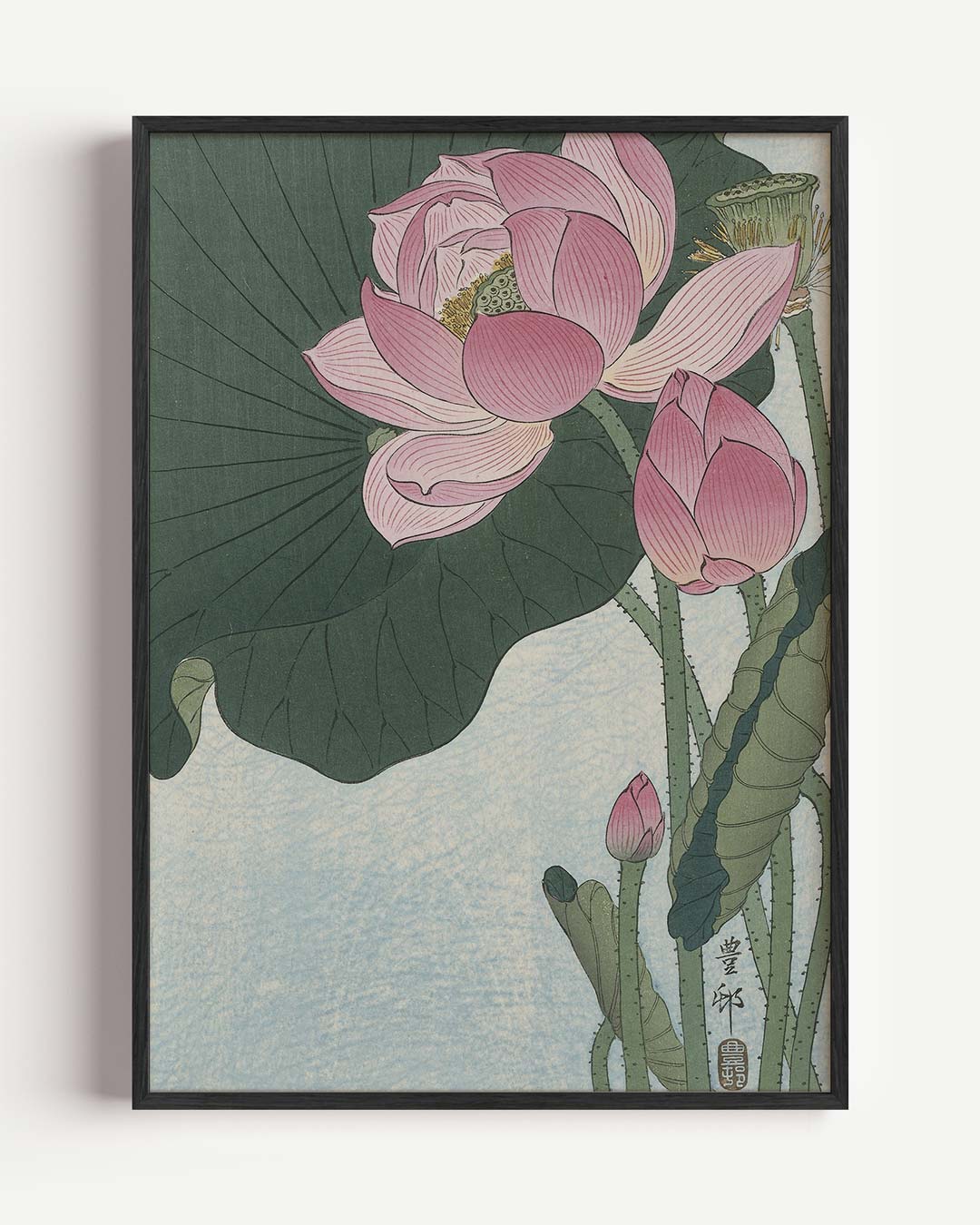 Elegante Lotus Kunstprint Poster