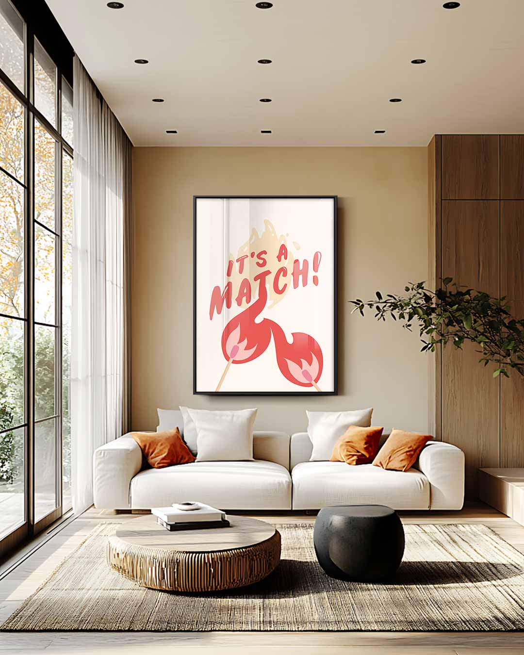 Vurig Trouwportret Kunstwerk-canvas-dibond-plexiglas-wanddecoratie-WallArtistic