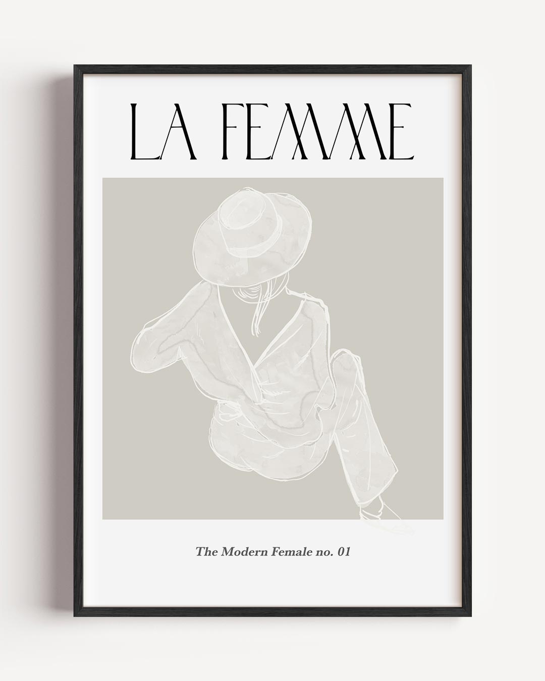 Elegante Vrouwelijke Silhouet Poster-WallArtistic