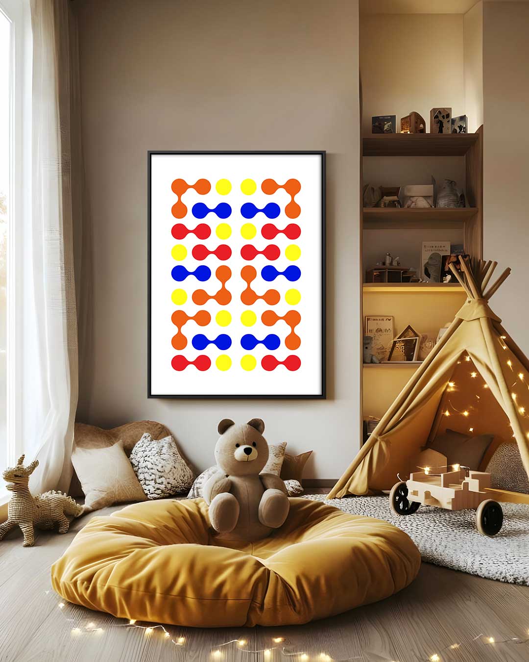 Kleurrijke Moleculen Kunstwerk