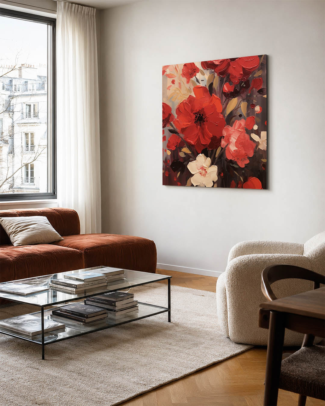 Expressieve bloemen Kunstwerk