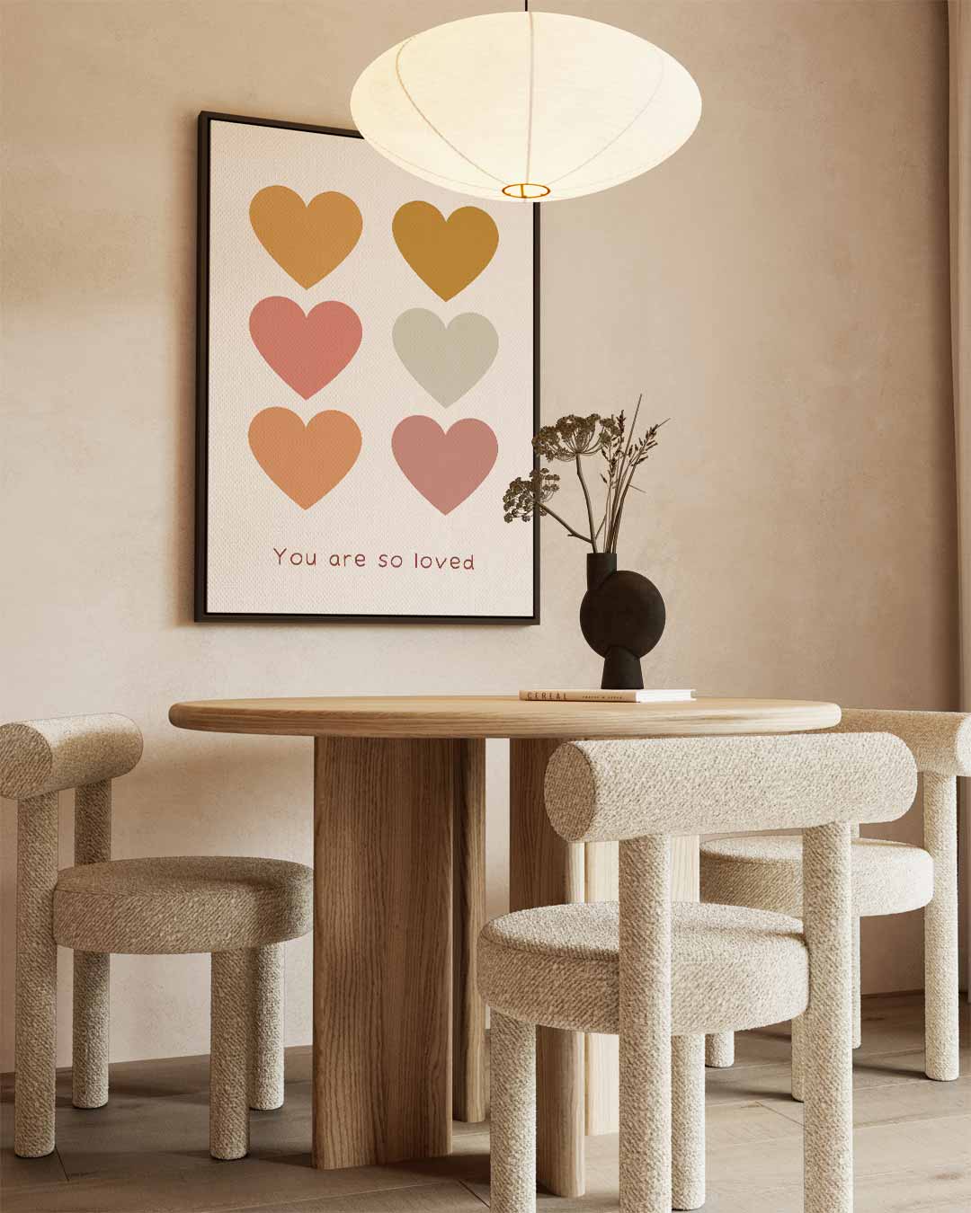Hartverwarmende Kleuren Liefde Poster Kunstwerk-canvas-dibond-plexiglas-wanddecoratie-WallArtistic