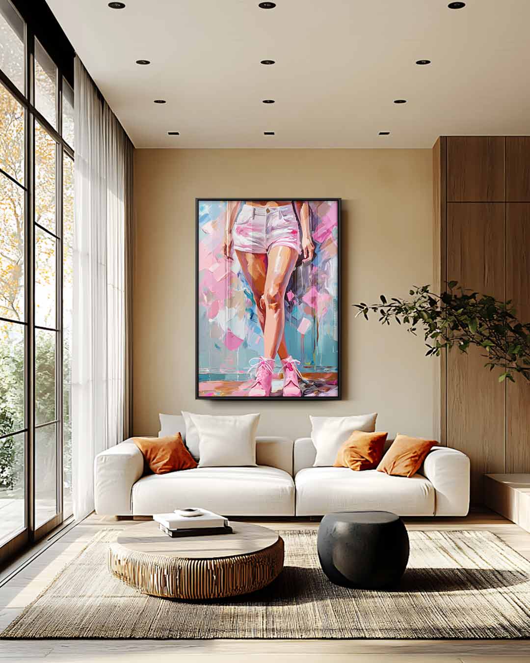 Stijlvolle Zomerwandeling Kunstwerk-canvas-dibond-plexiglas-wanddecoratie-WallArtistic