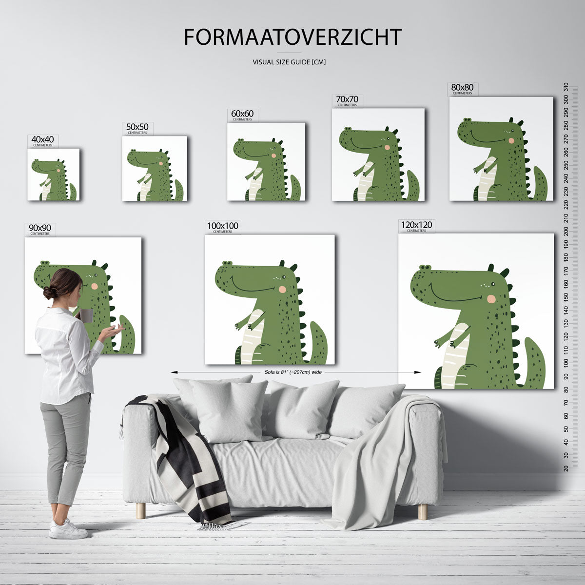 Groene krokodil Poster