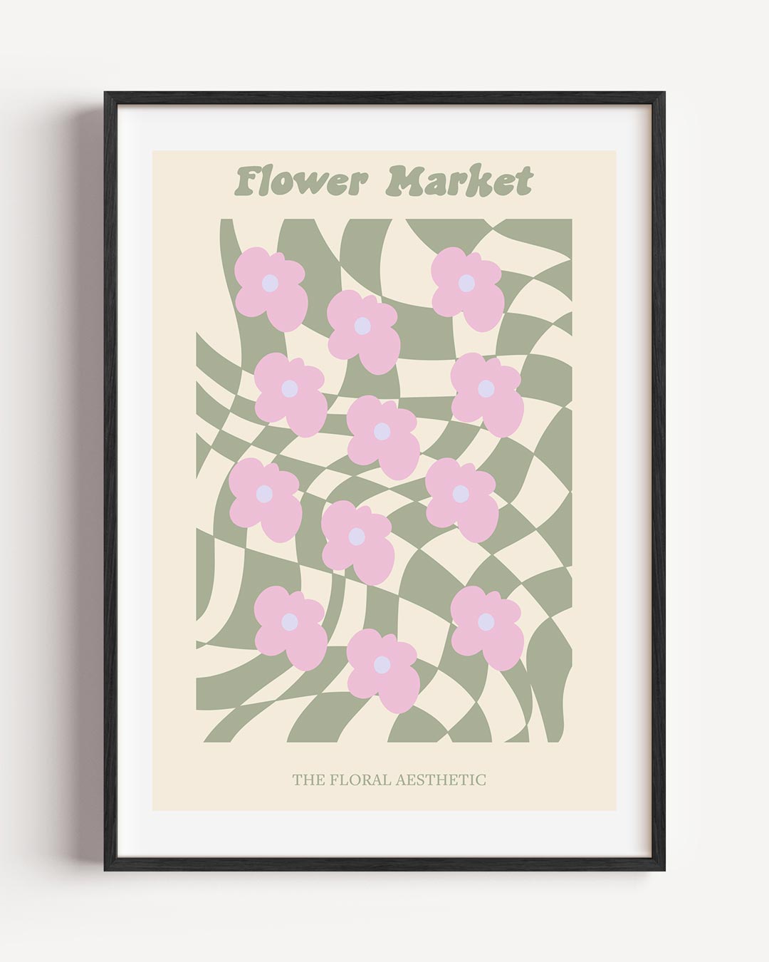 Vrolijke Bloemenmarkt Poster-WallArtistic