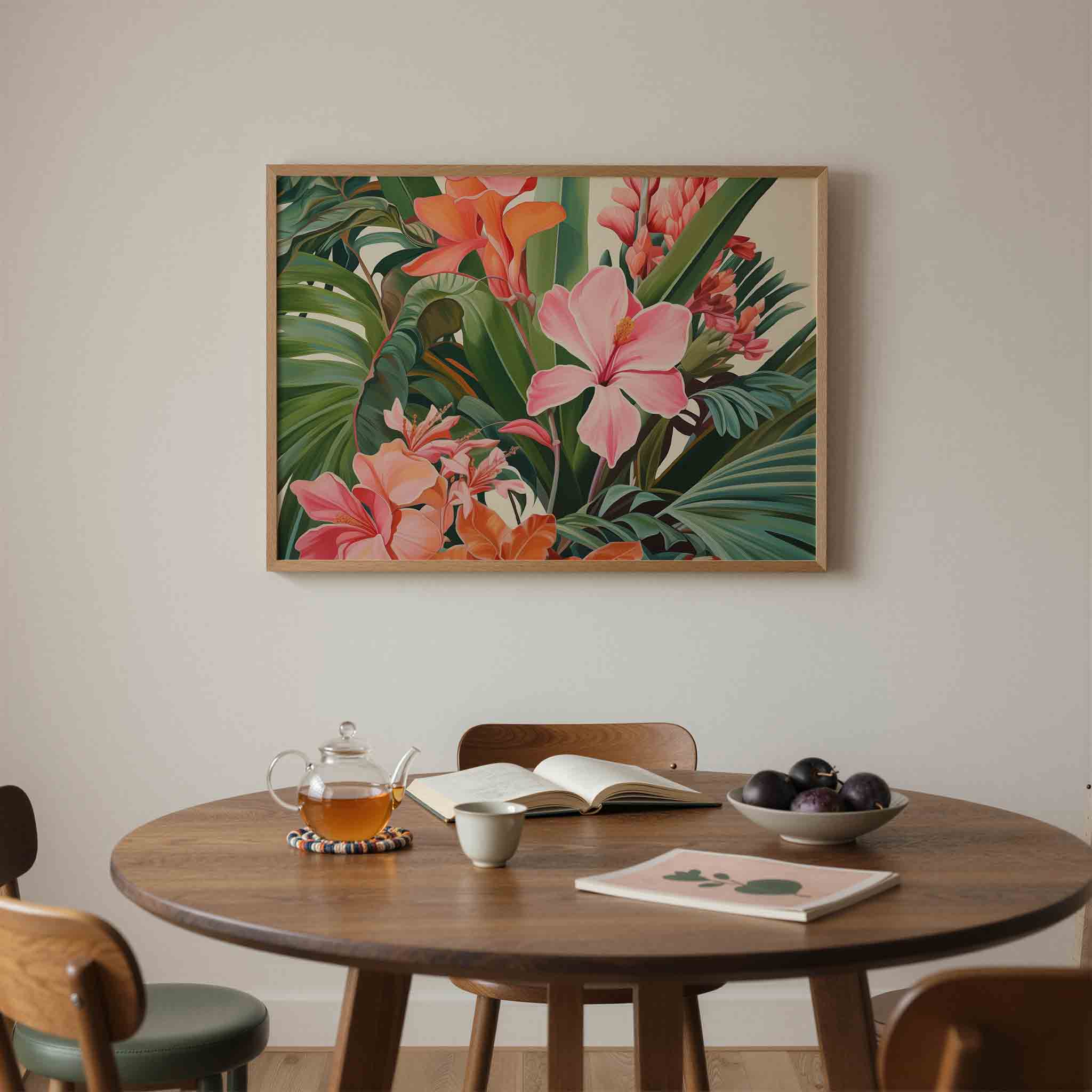 Bloemen en bladeren Poster