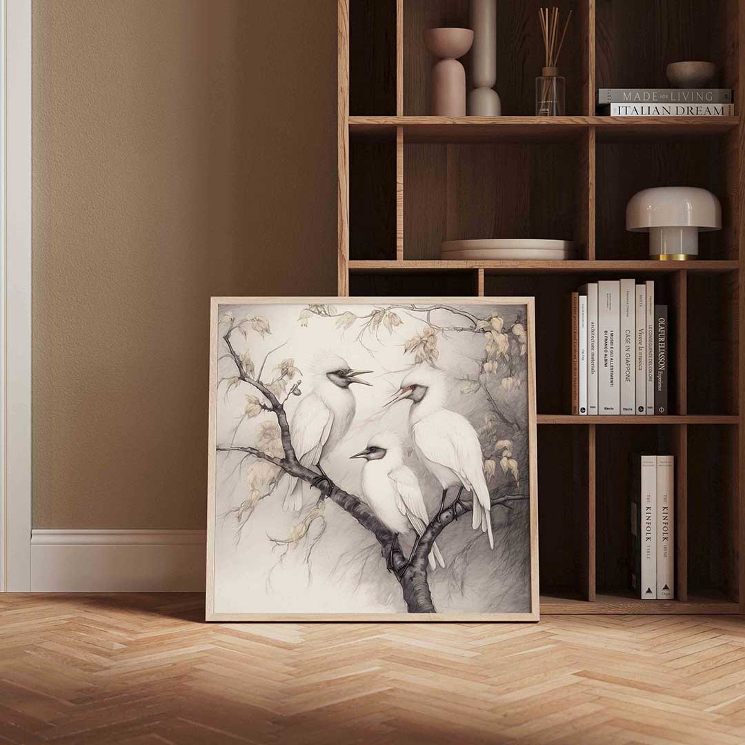 Vogels op tak Poster