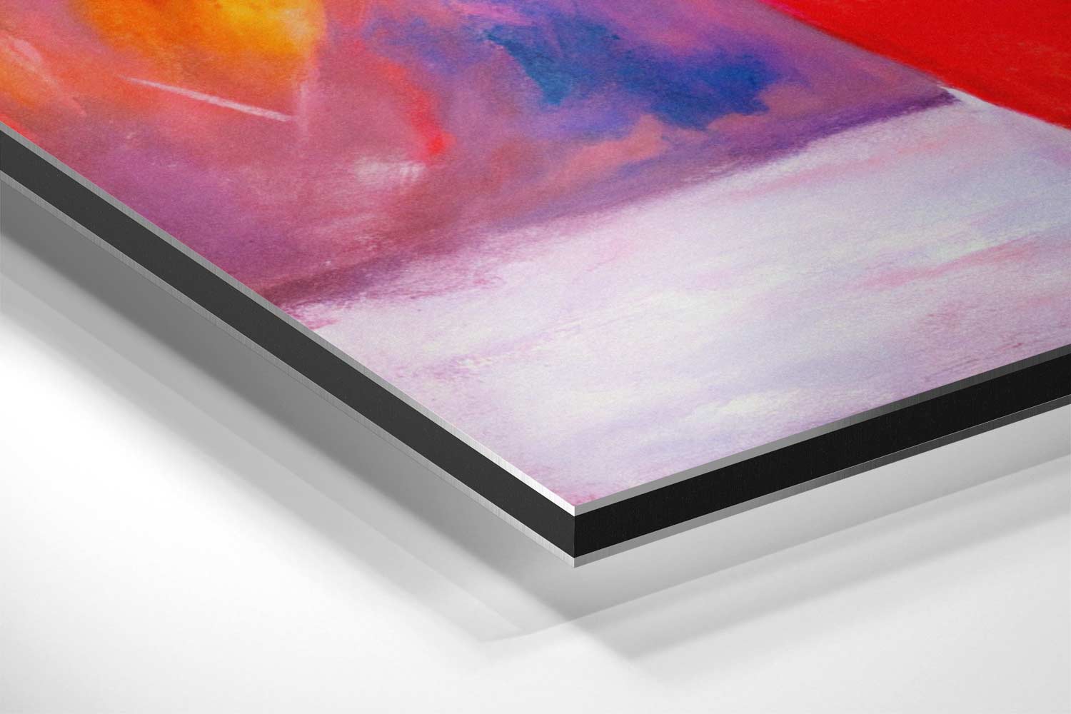 Kleurrijke Tulpen in Rode Vaas Kunstwerk-canvas-dibond-plexiglas-wanddecoratie-WallArtistic