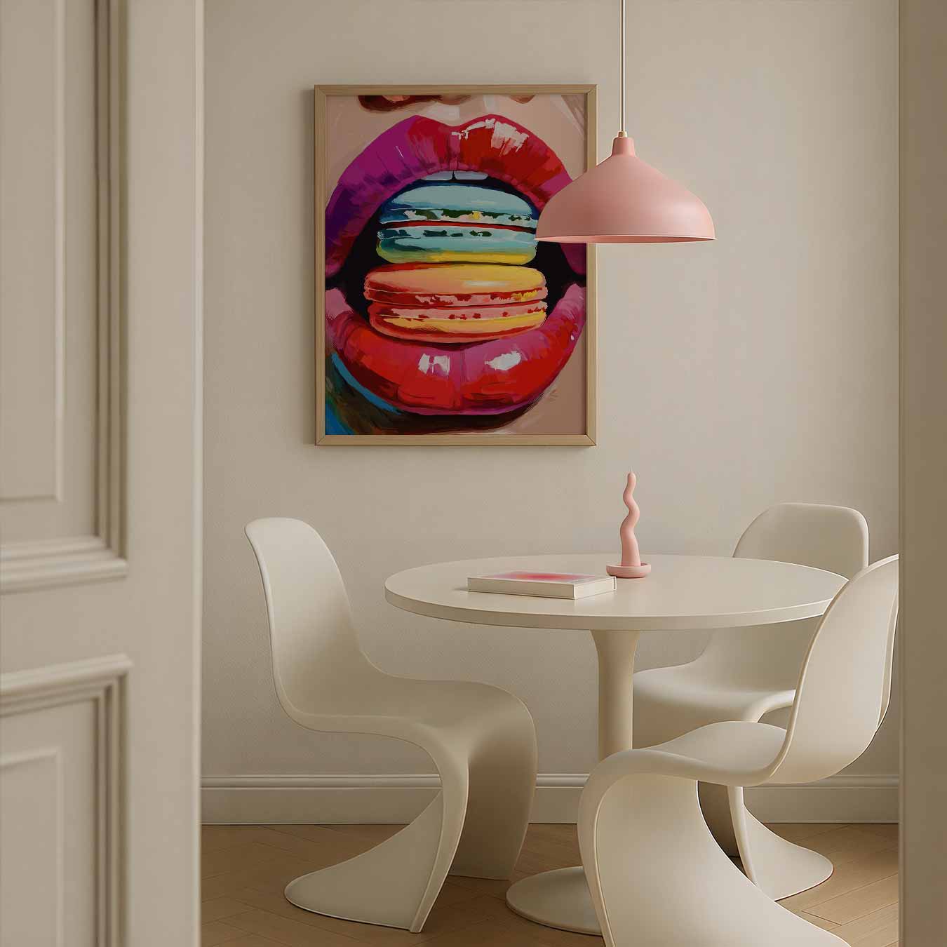 Kleurrijke Macaron Lippen Poster
