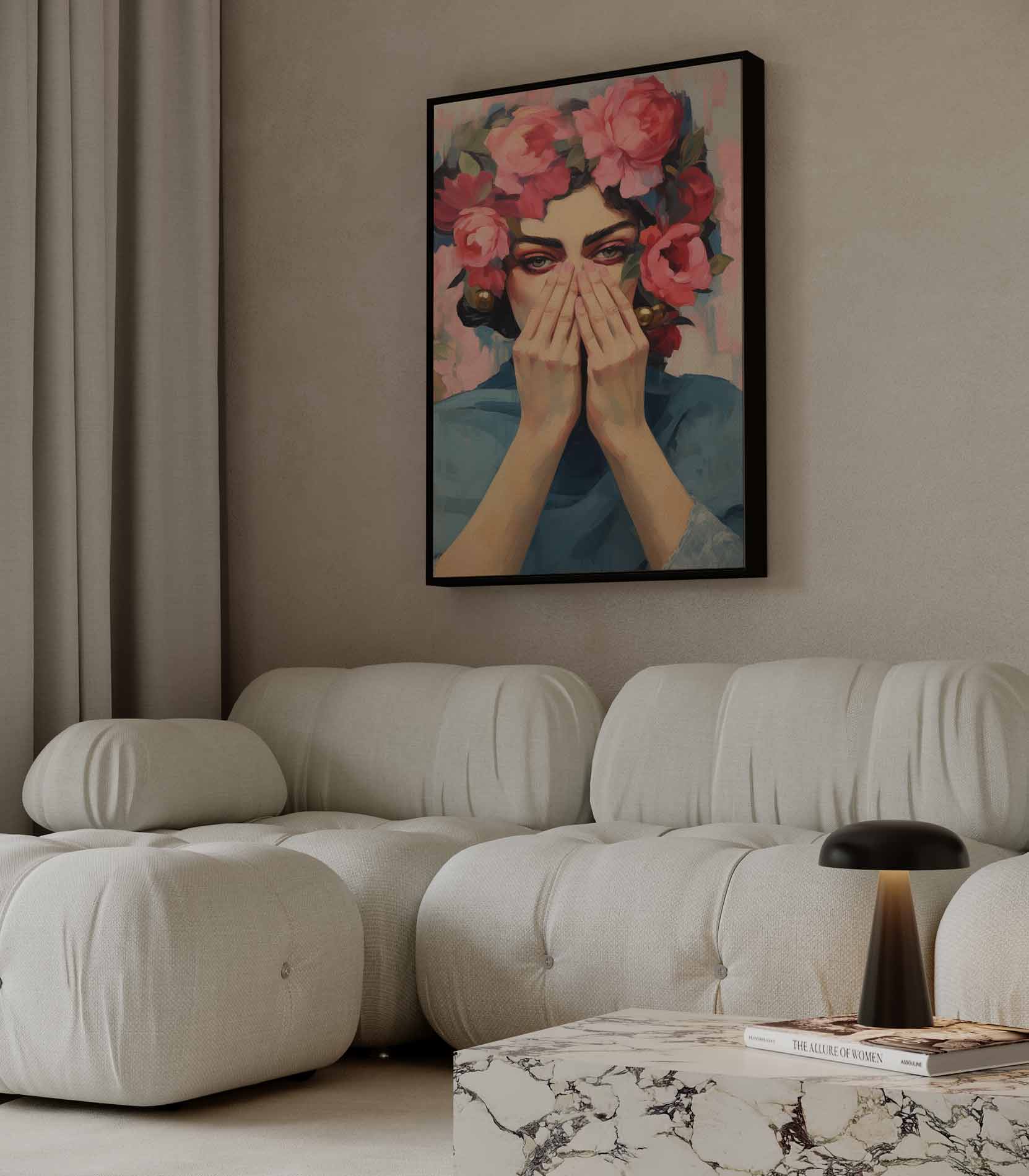 Bloemige Mystiek Kunstwerk-canvas-dibond-plexiglas-wanddecoratie-WallArtistic