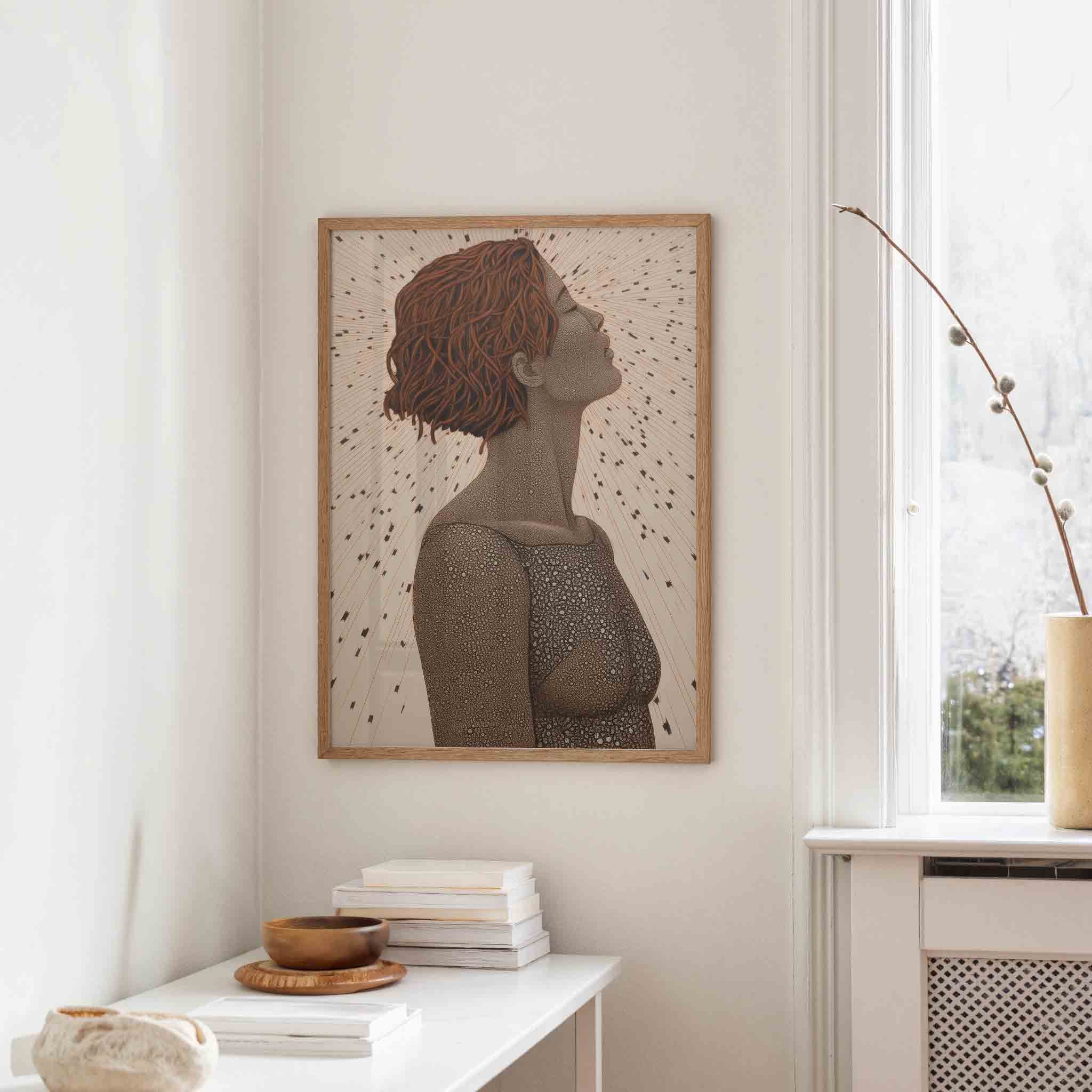 Portret met rode haren Poster