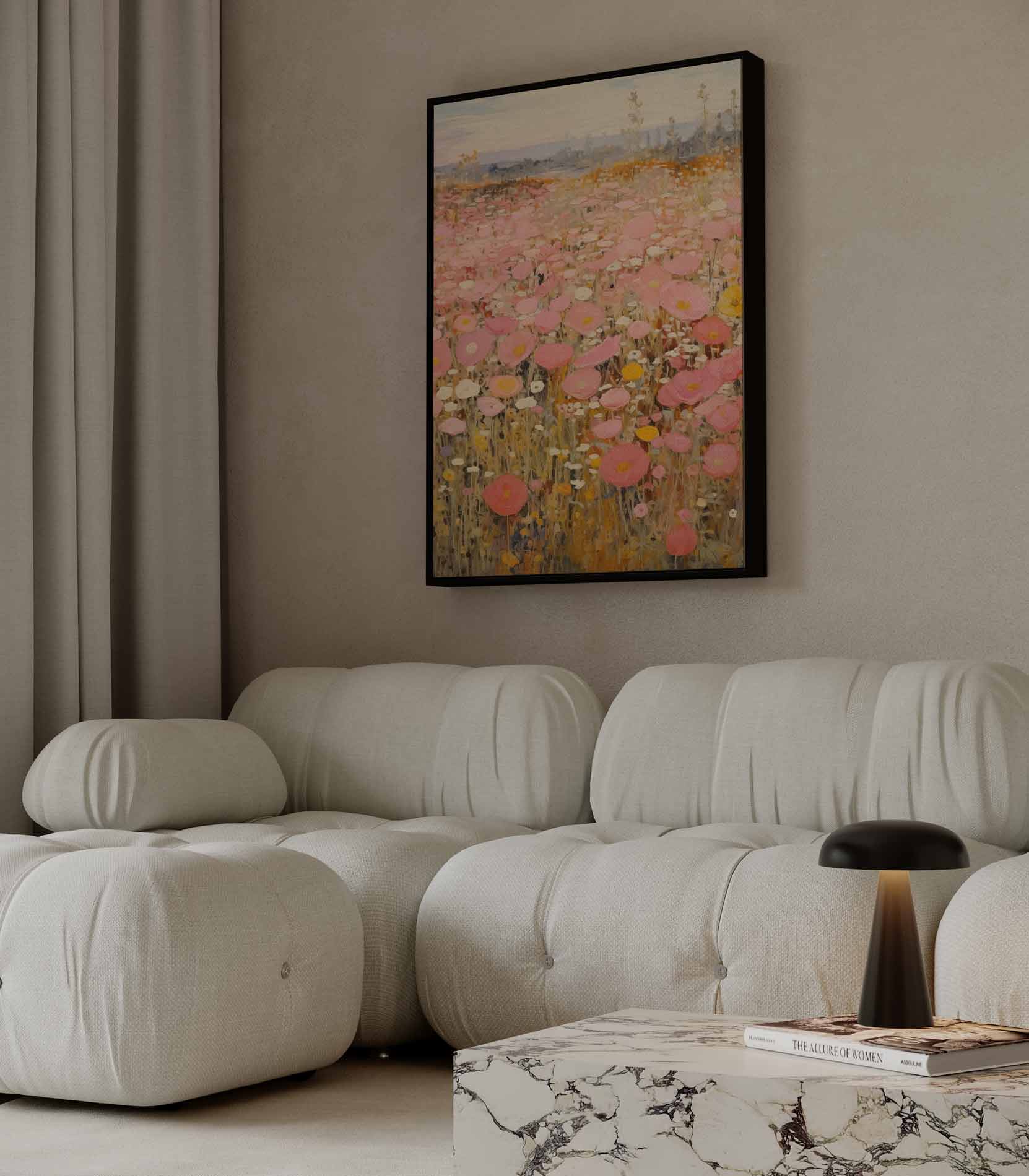 Zomerse Bloemenpracht Kunstwerk-canvas-dibond-plexiglas-wanddecoratie-WallArtistic