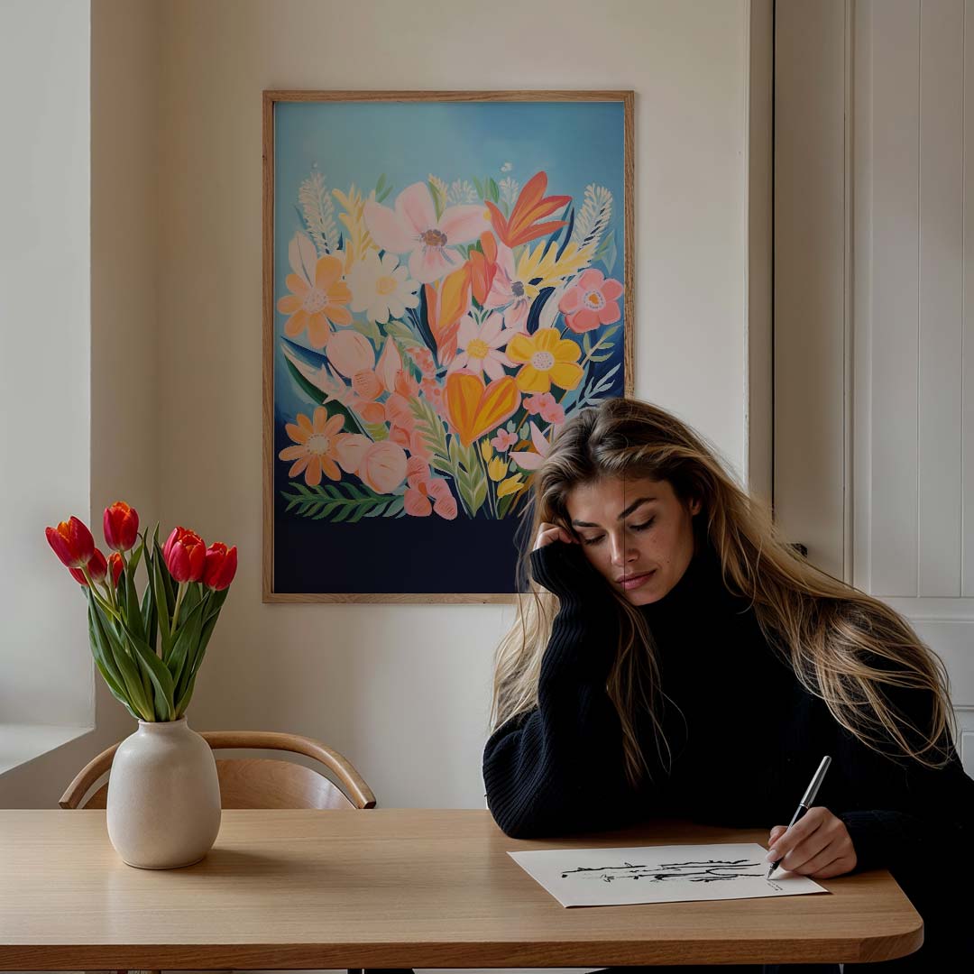 Bloemrijke Dagdroom Poster-WallArtistic