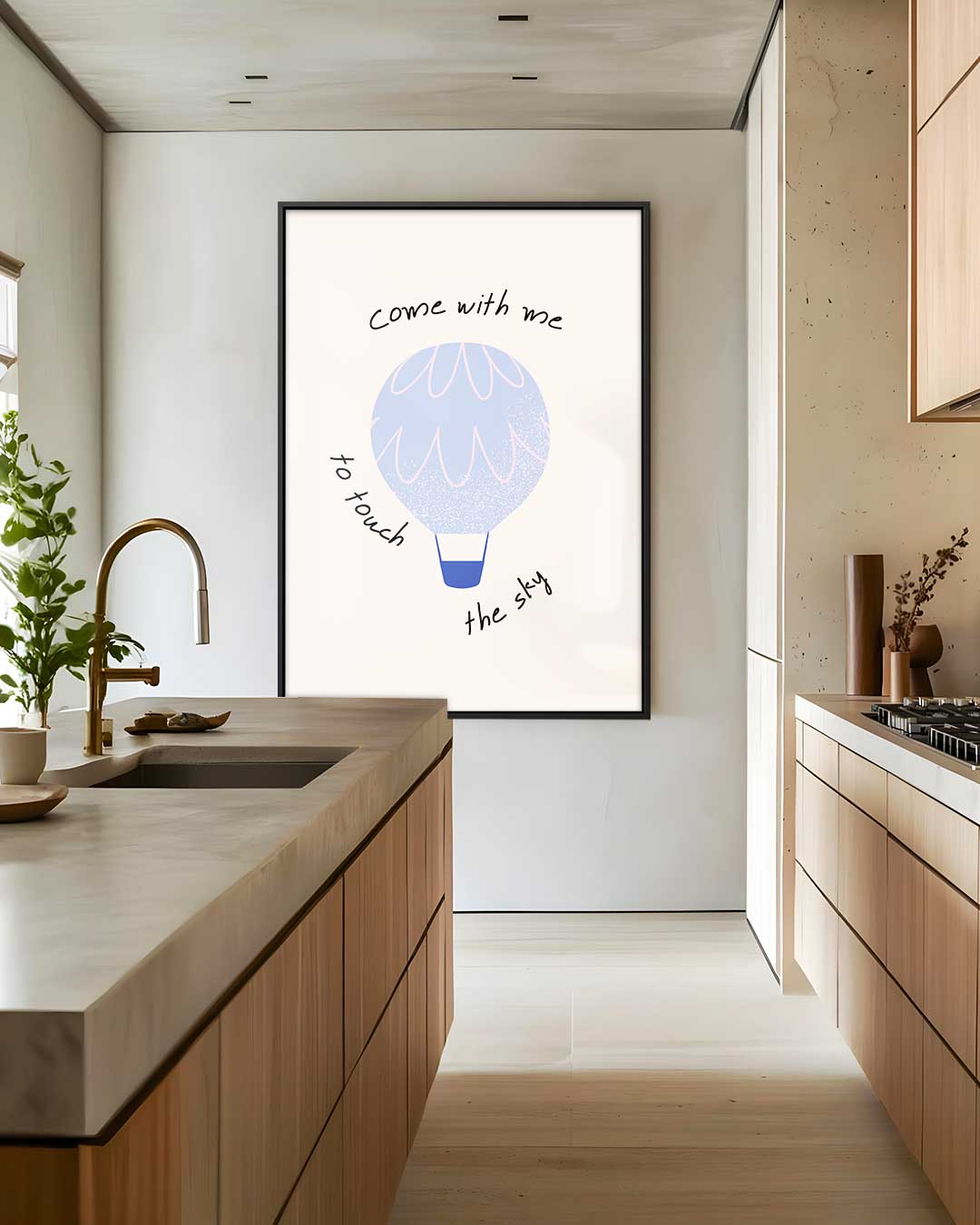 Dromen in Luchtballon Kunstwerk-canvas-dibond-plexiglas-wanddecoratie-WallArtistic
