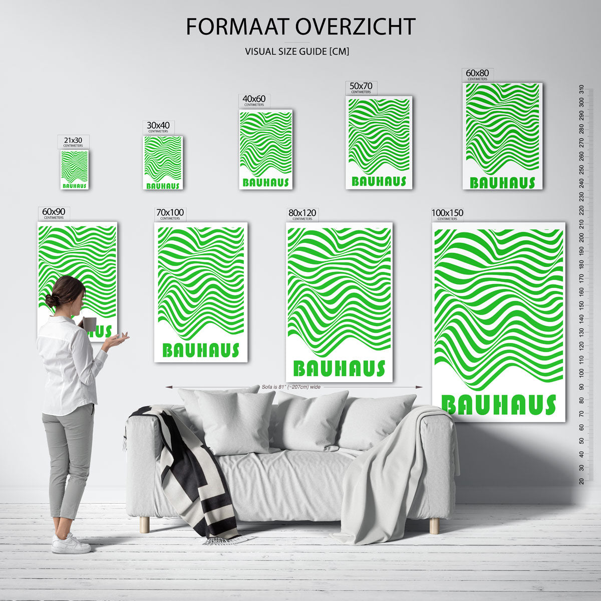 Golvend lijnenspel Poster