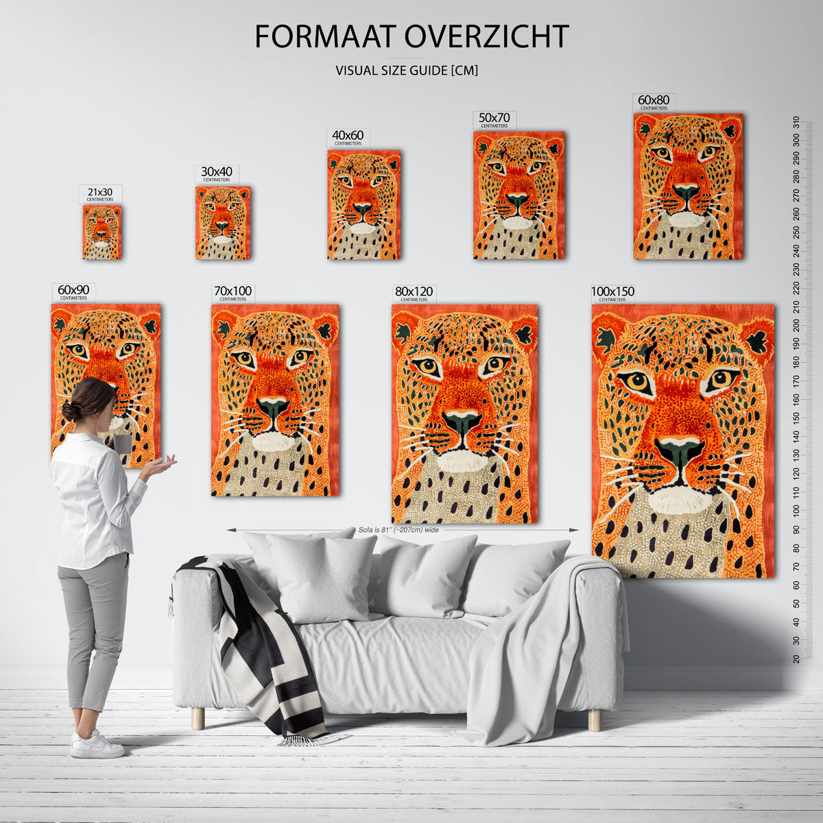 Luipaard gezicht Poster