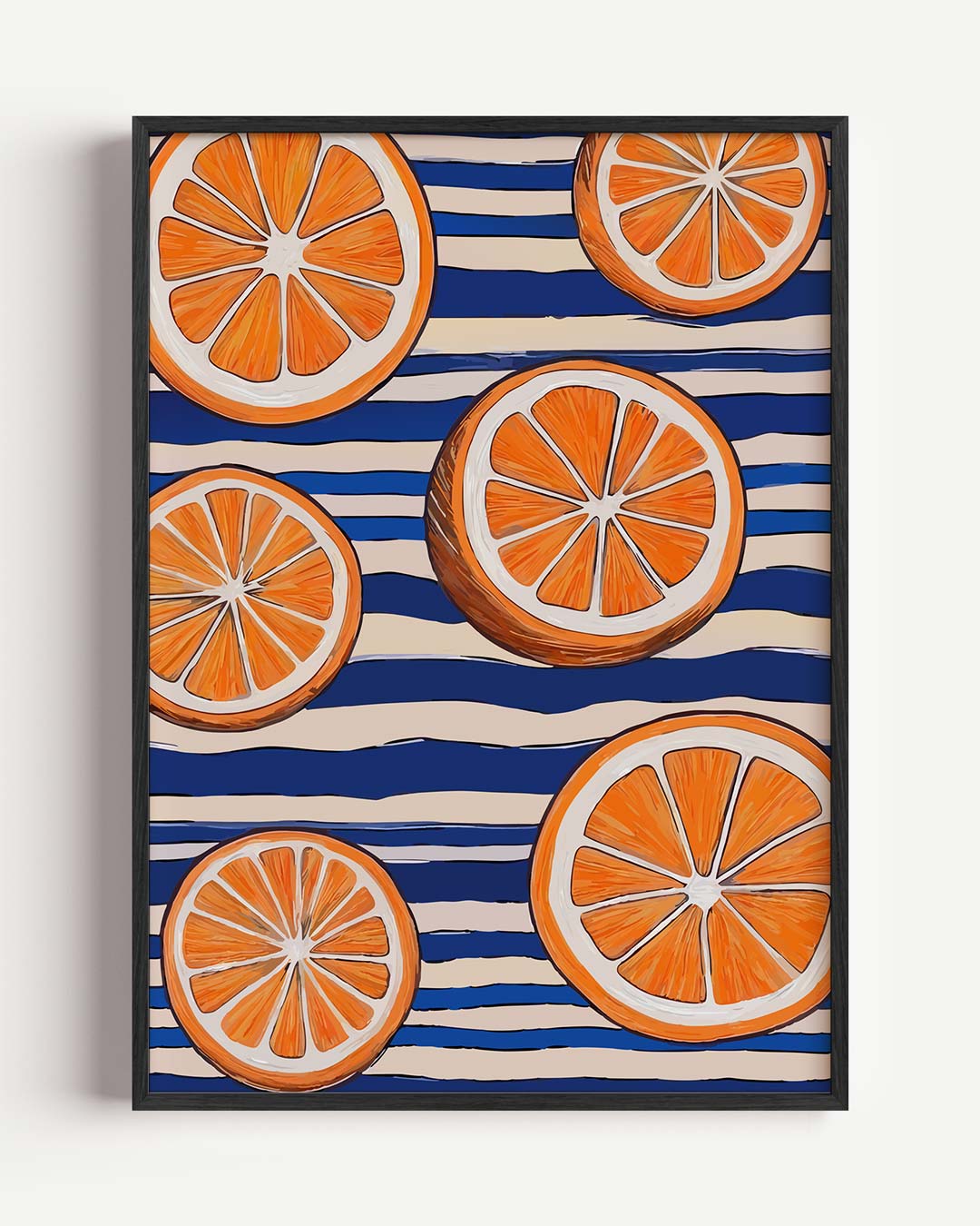 Zomerse Sinaasappelstrepen Poster