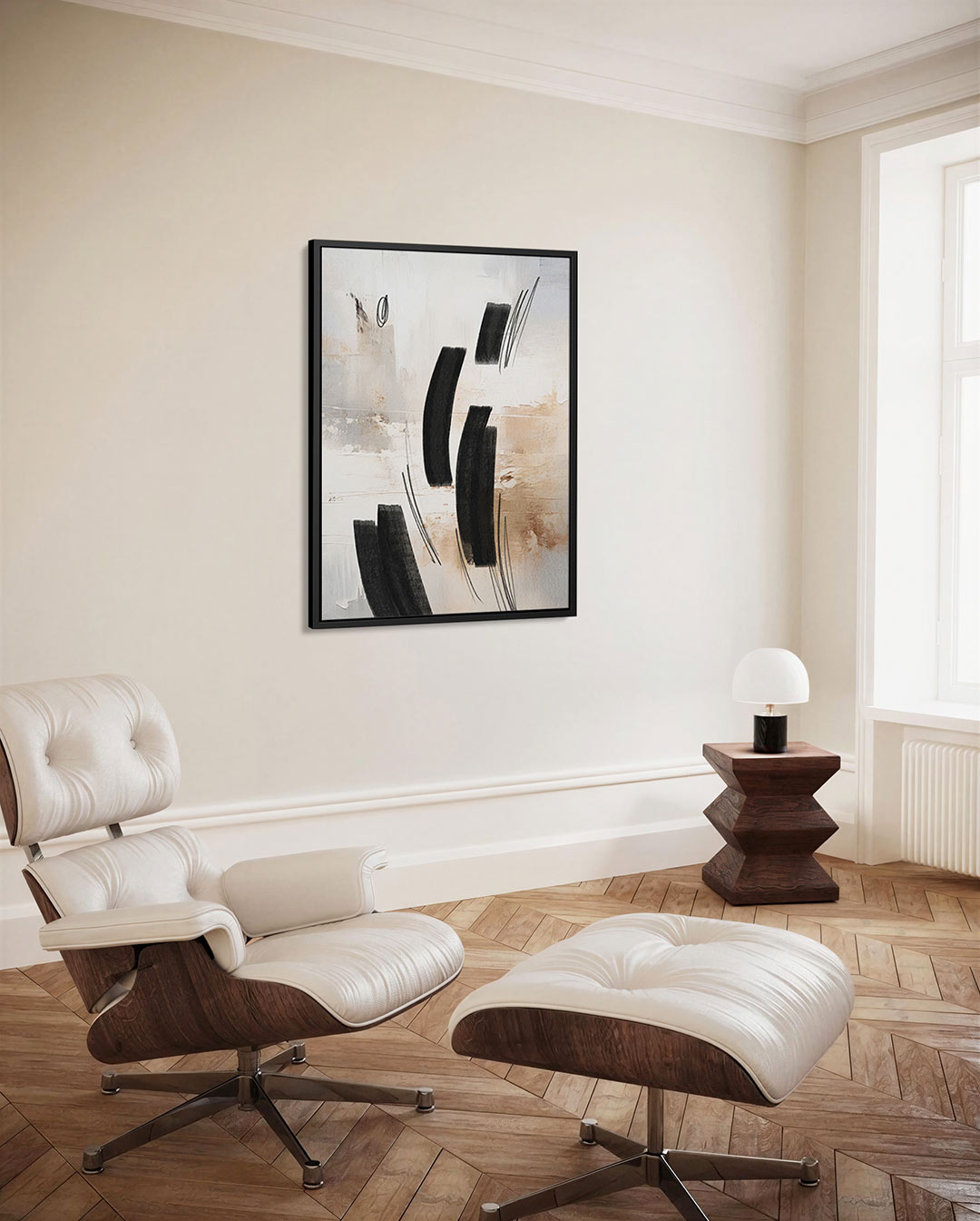 Dynamische lijnen compositie Kunstwerk