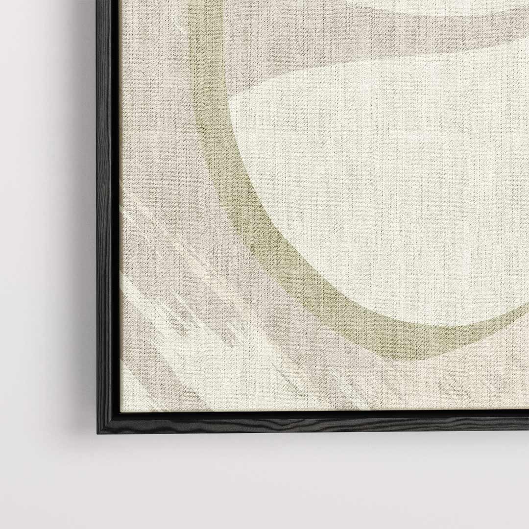 Abstracte Beige Cirkel Kunstwerk-canvas-dibond-plexiglas-wanddecoratie-WallArtistic