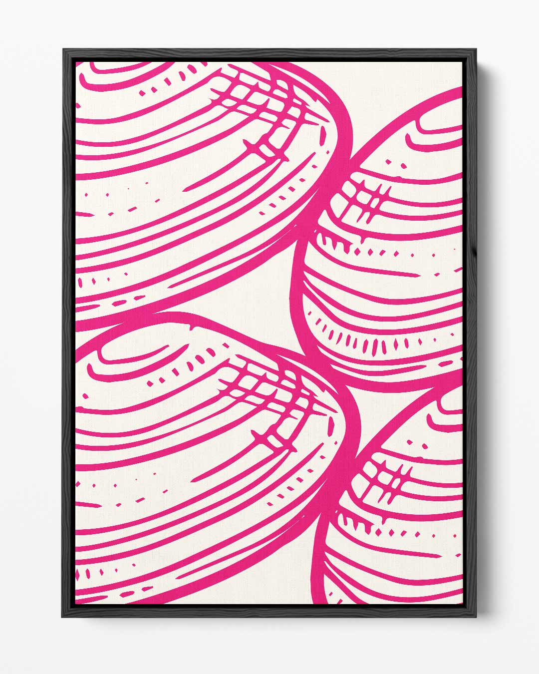 Schelpvormige Patrons in Roze Kunstwerk-canvas-dibond-plexiglas-wanddecoratie-WallArtistic