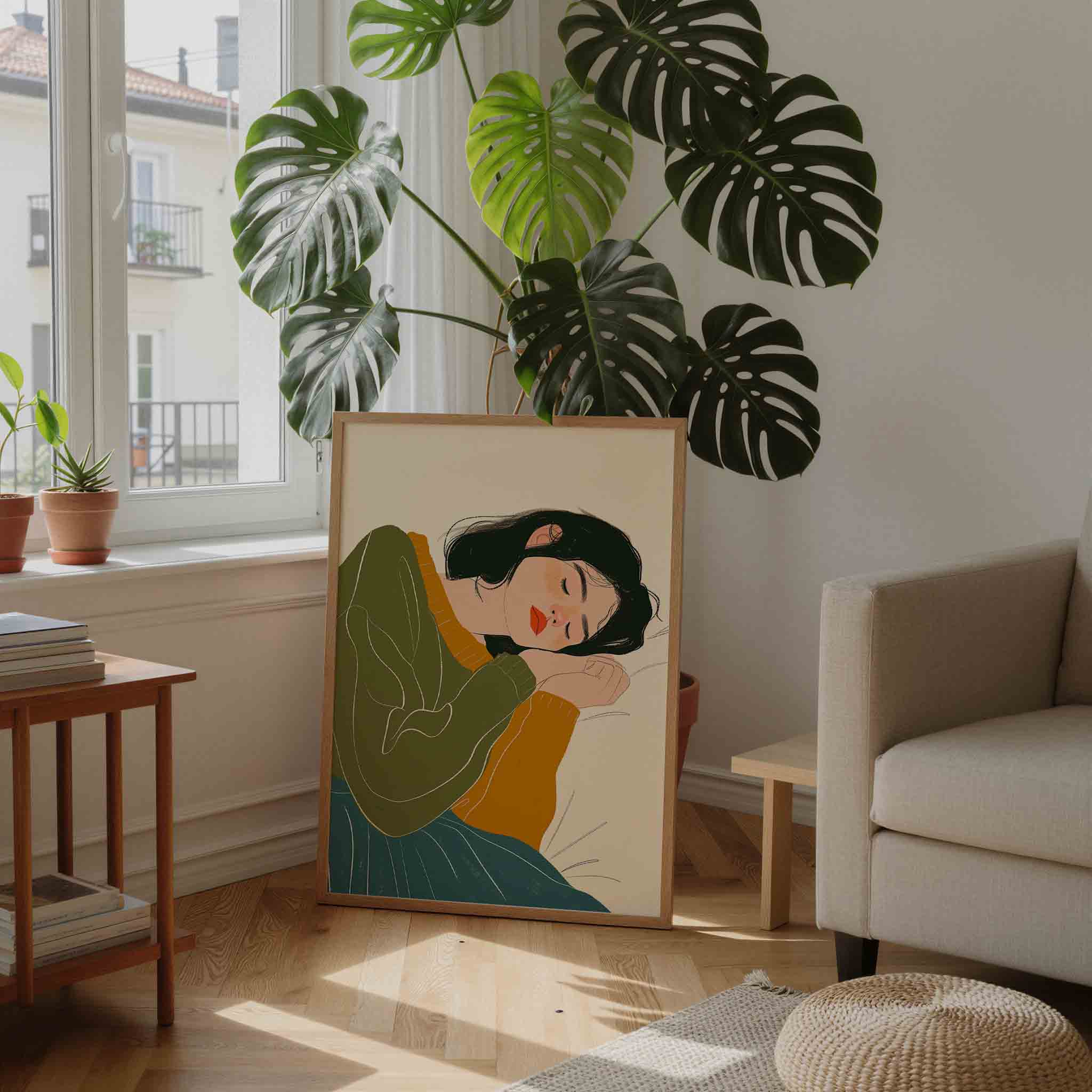 Slapende vrouw Poster