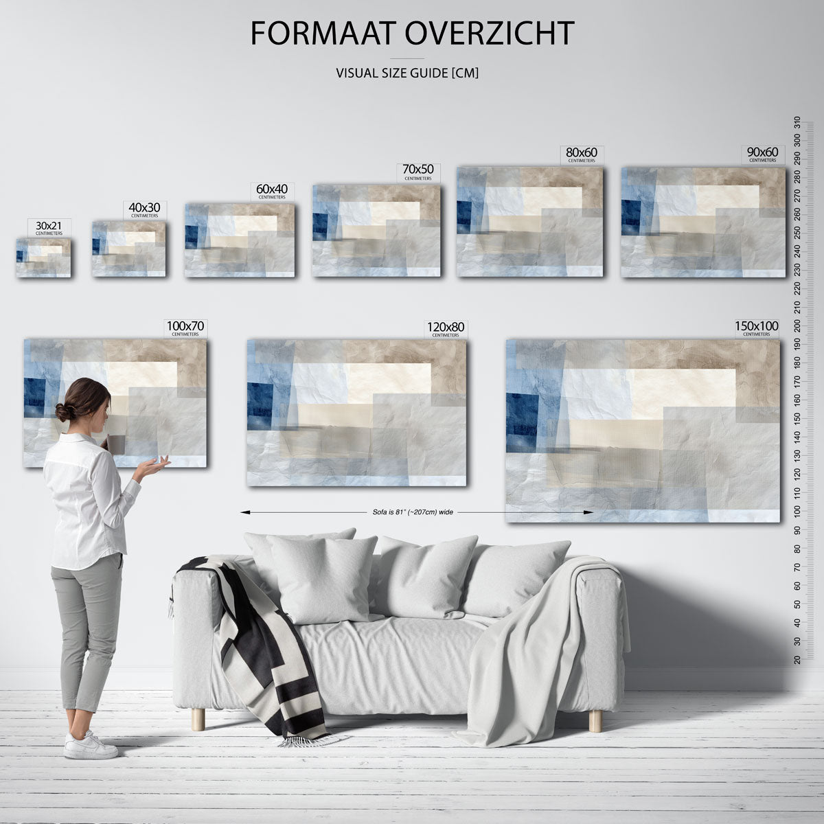 Abstracte lagen Poster