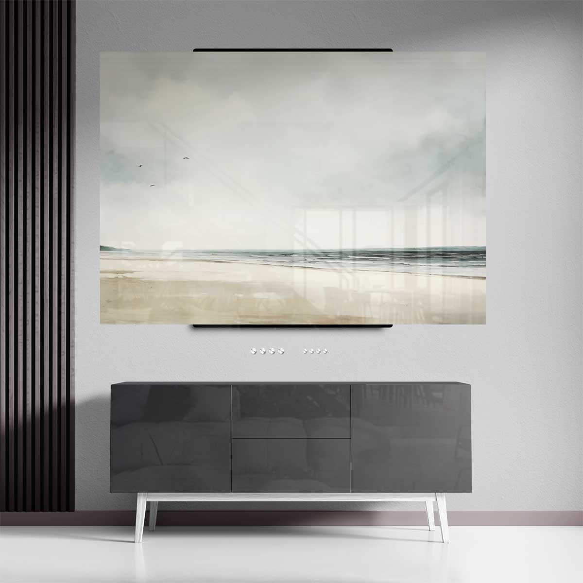 Rustige Strandsfeer Kunstwerk-canvas-dibond-plexiglas-wanddecoratie-WallArtistic