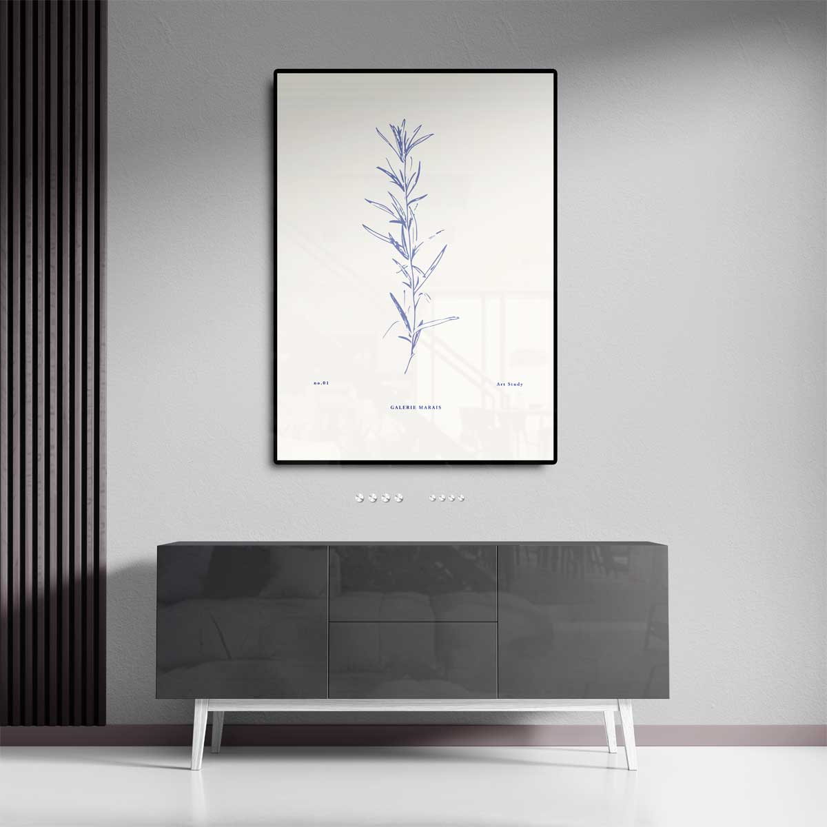 Botanische Blauwdruk Kunstwerk-canvas-dibond-plexiglas-wanddecoratie-WallArtistic