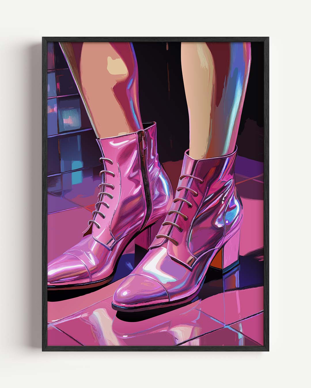 Trendy Roze Enkellaarsjes Poster