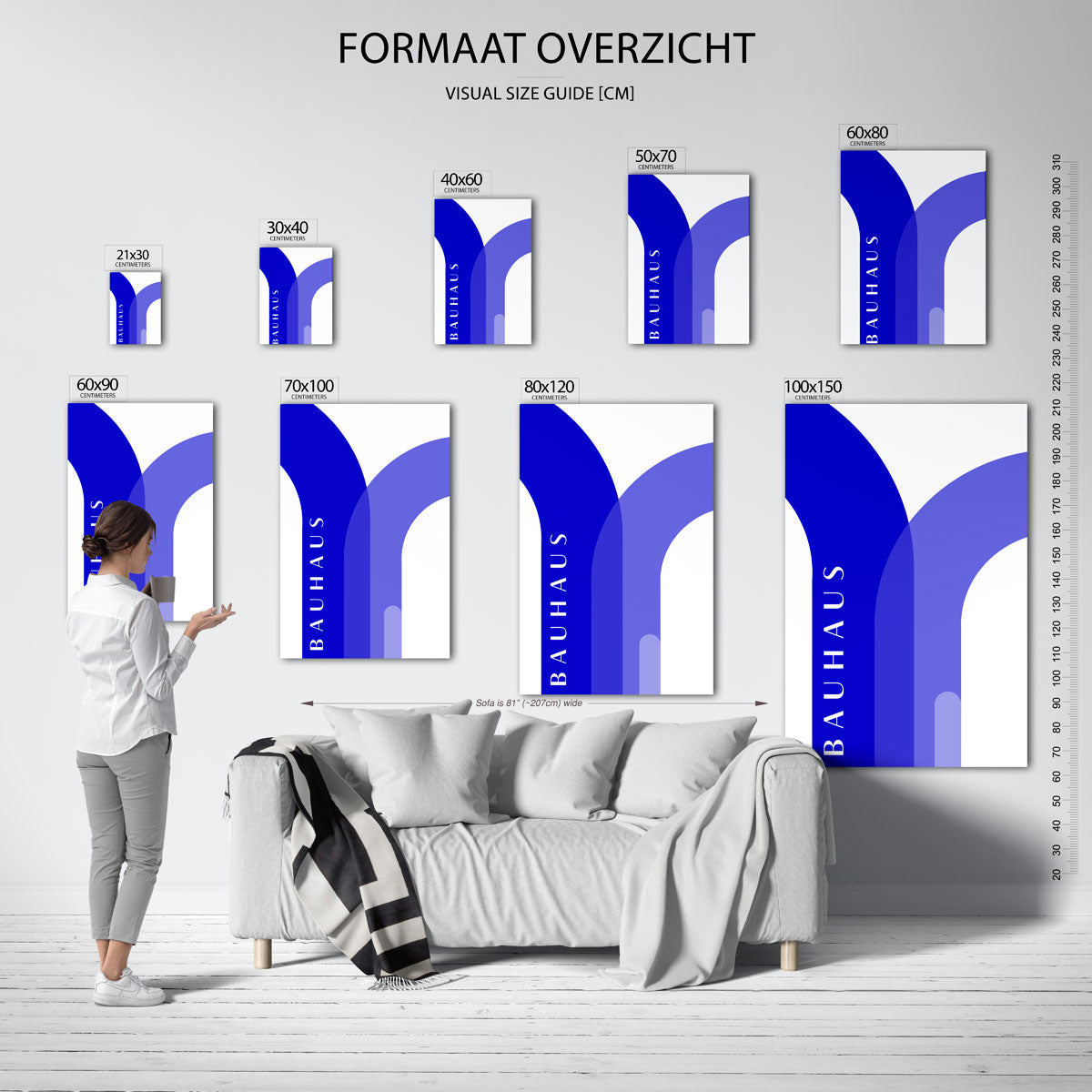 Kleurvlakken en lijnen Poster