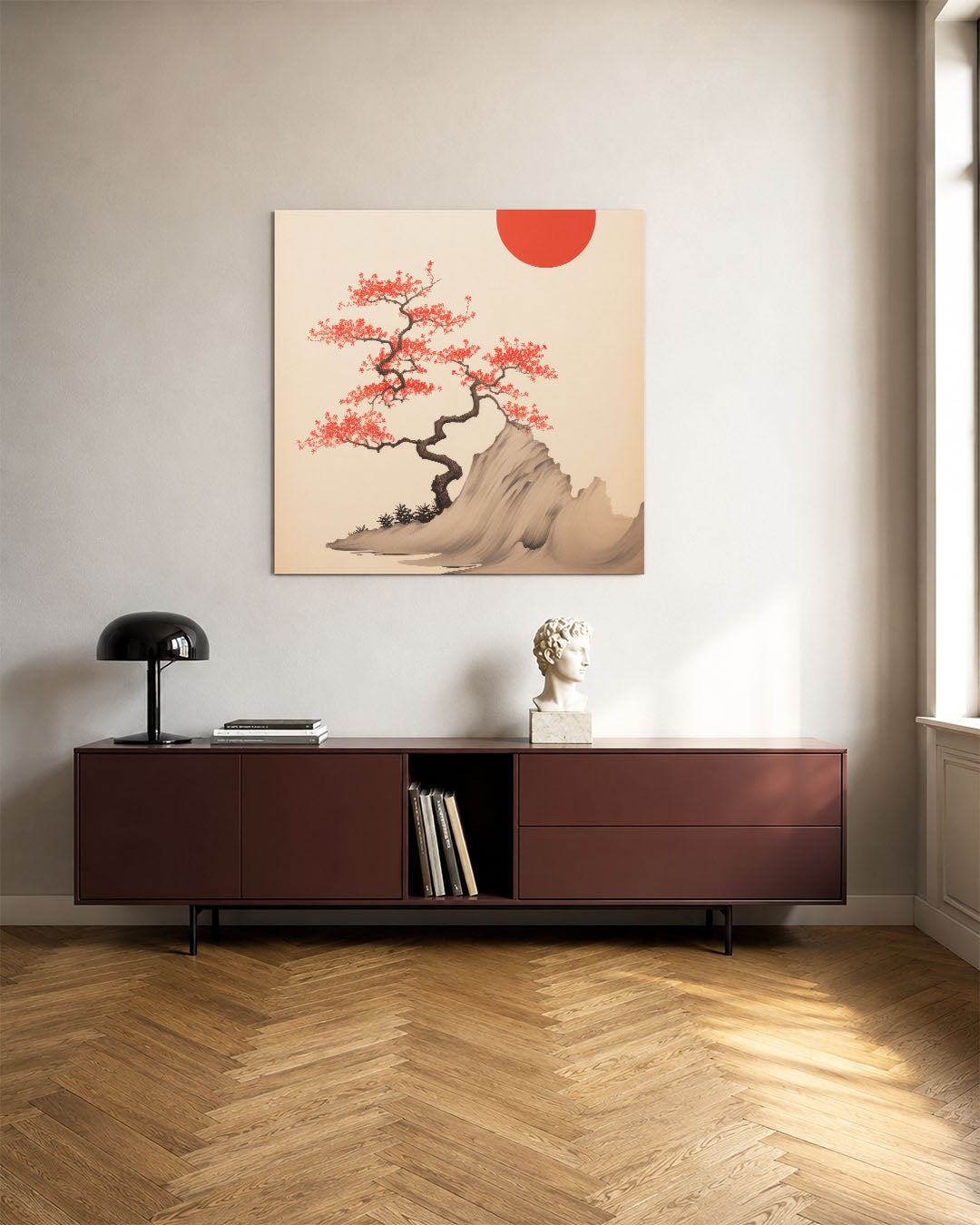 Boom en zon Kunstwerk