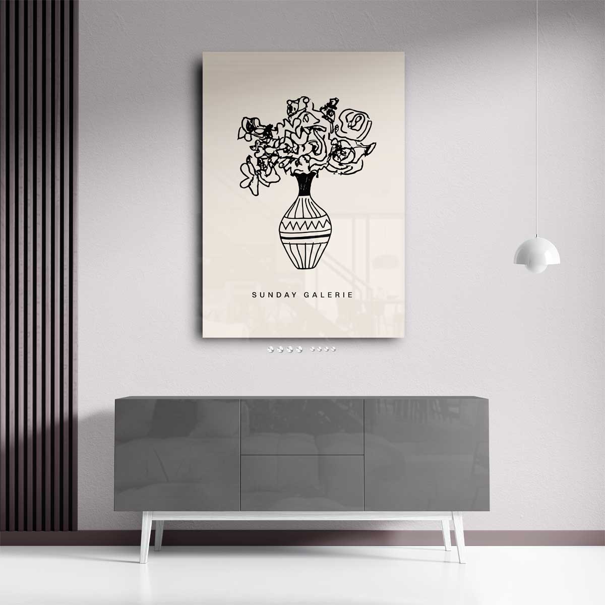 Vrolijke Bloemenvazen Kunstwerk-canvas-dibond-plexiglas-wanddecoratie-WallArtistic