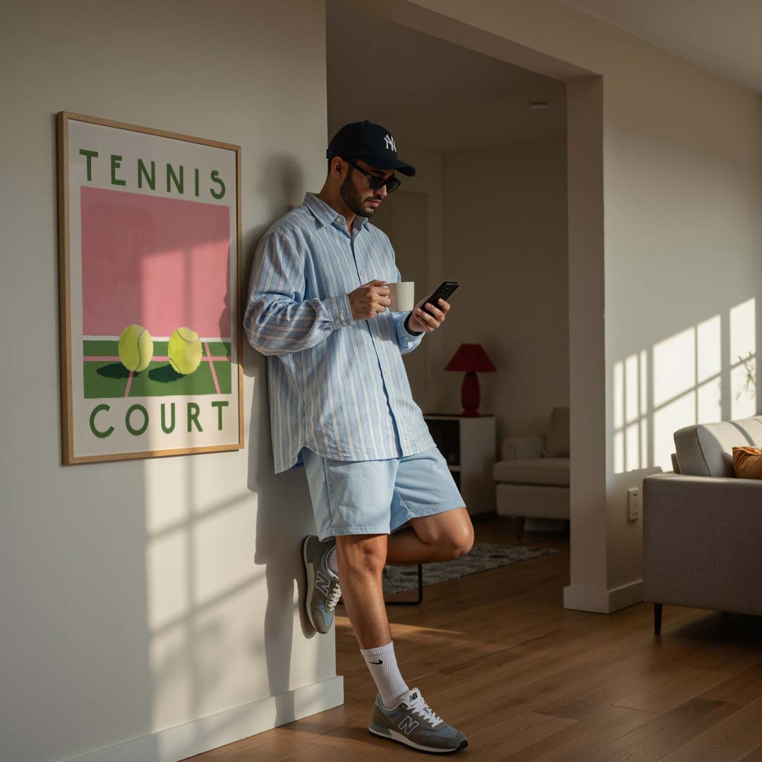 Tennis Court Kunstposter-WallArtistic