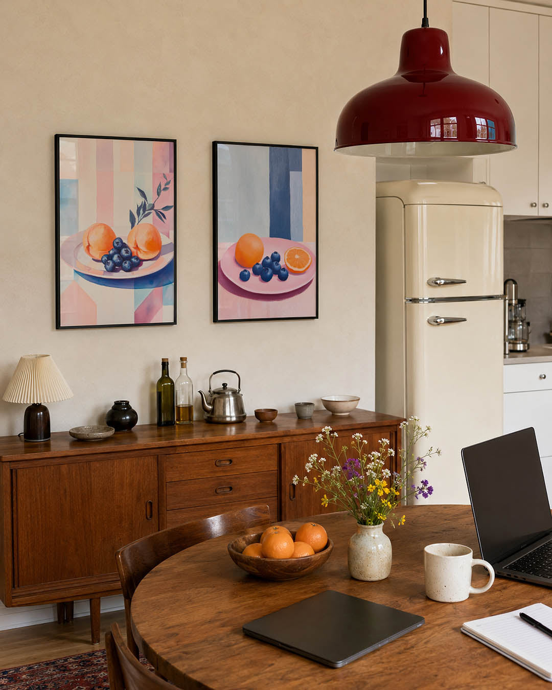 Fruit en kleurvlakken Posterset