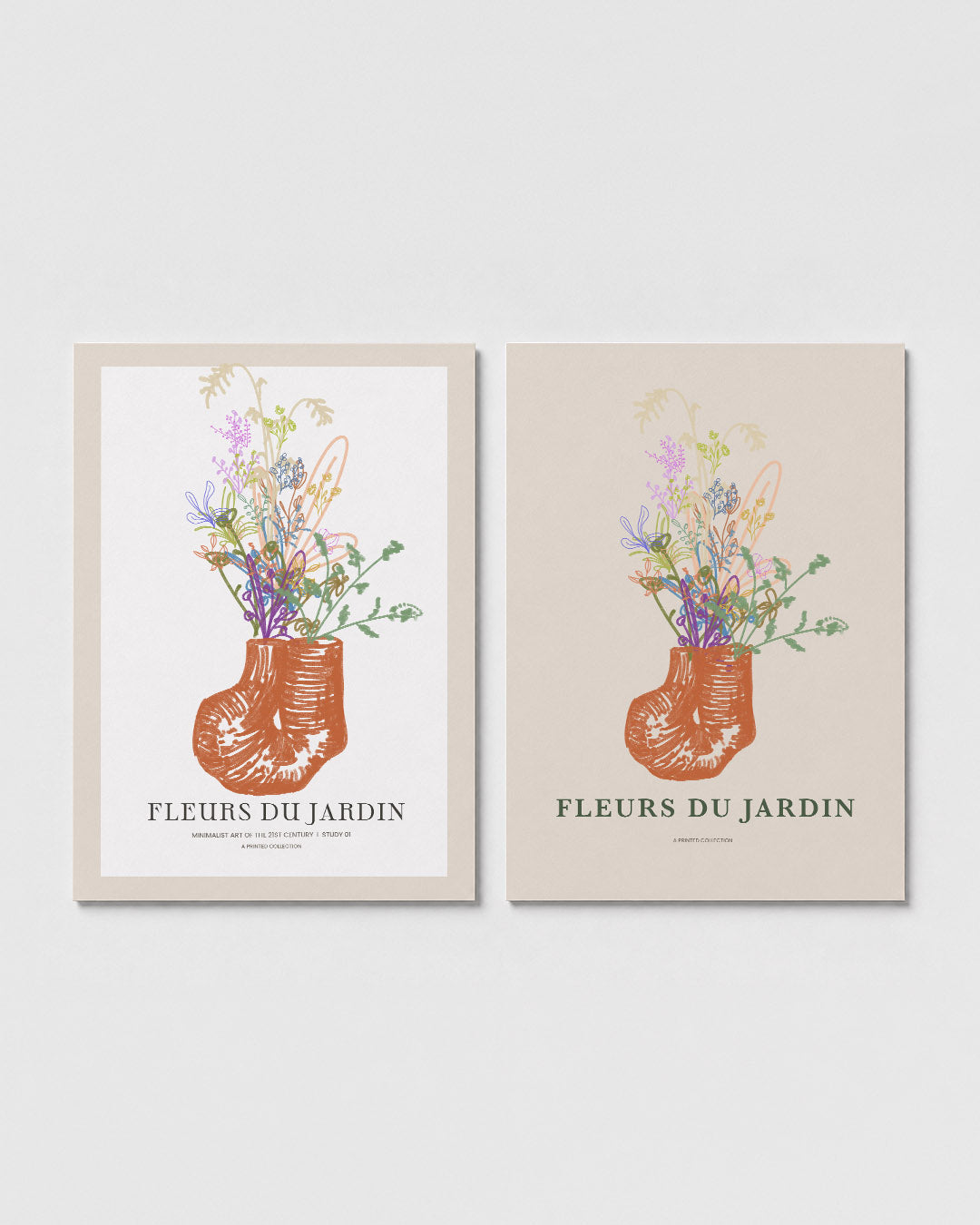 Bloemrijke lijnen Posterset