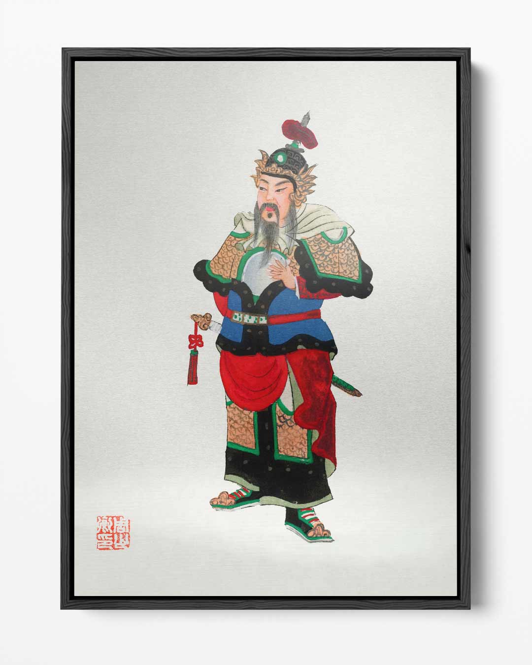 Traditionele Krijger Print Kunstwerk-canvas-dibond-plexiglas-wanddecoratie-WallArtistic
