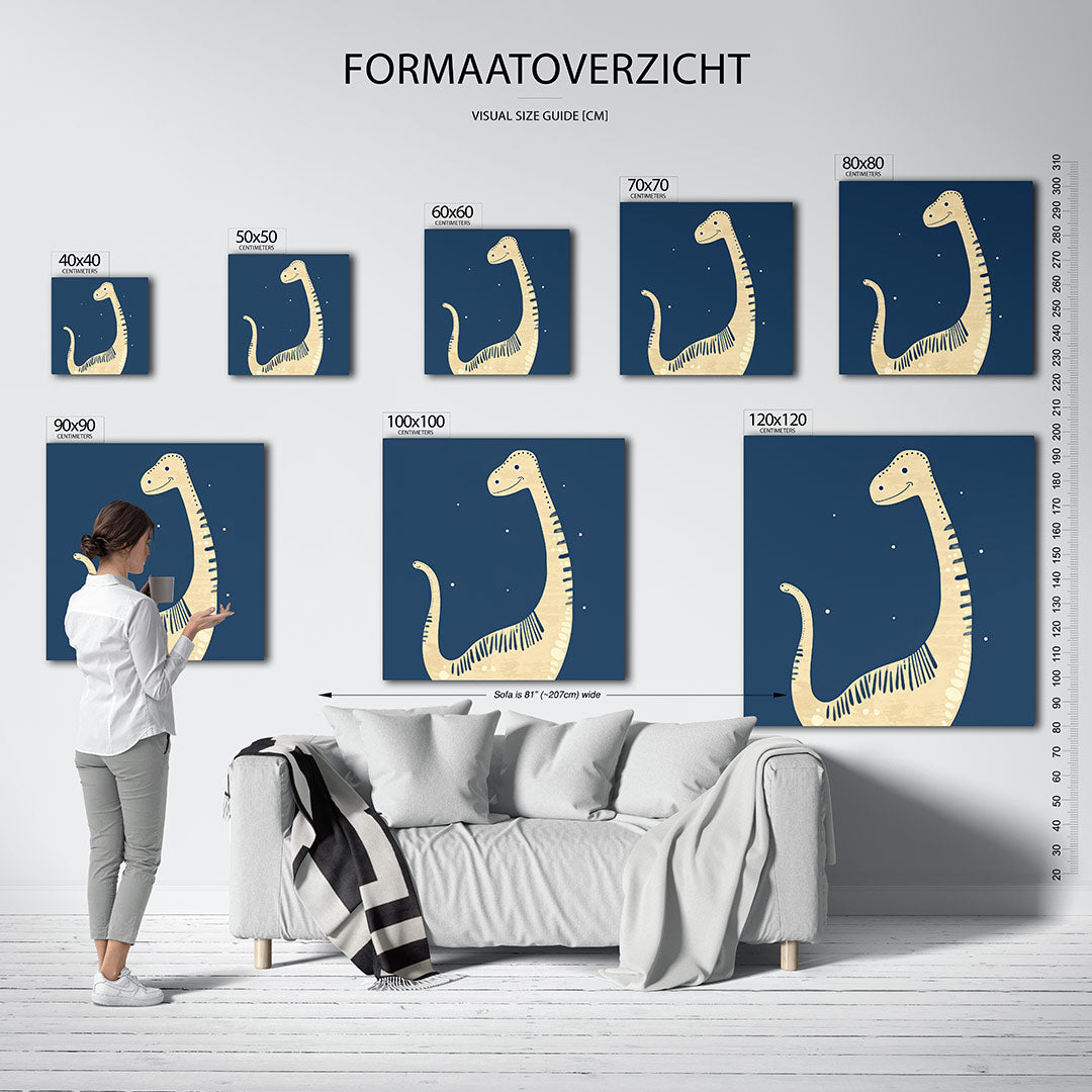 Vrolijke dino illustratie Kunstwerk