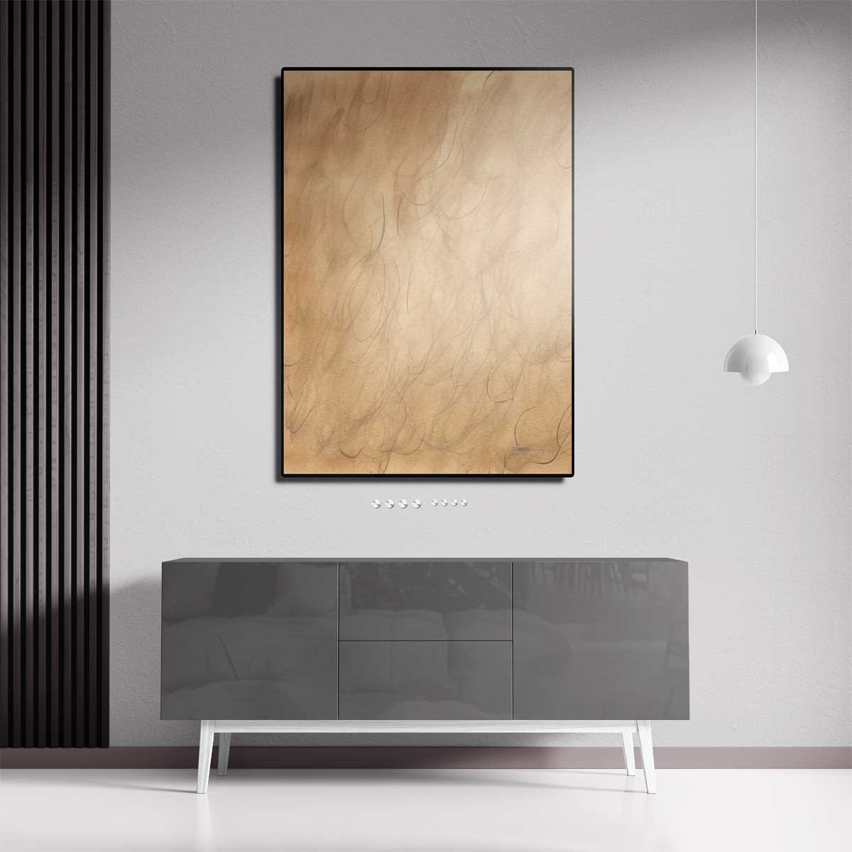 Zachte Woelende Lijnen Kunstwerk-canvas-dibond-plexiglas-wanddecoratie-WallArtistic