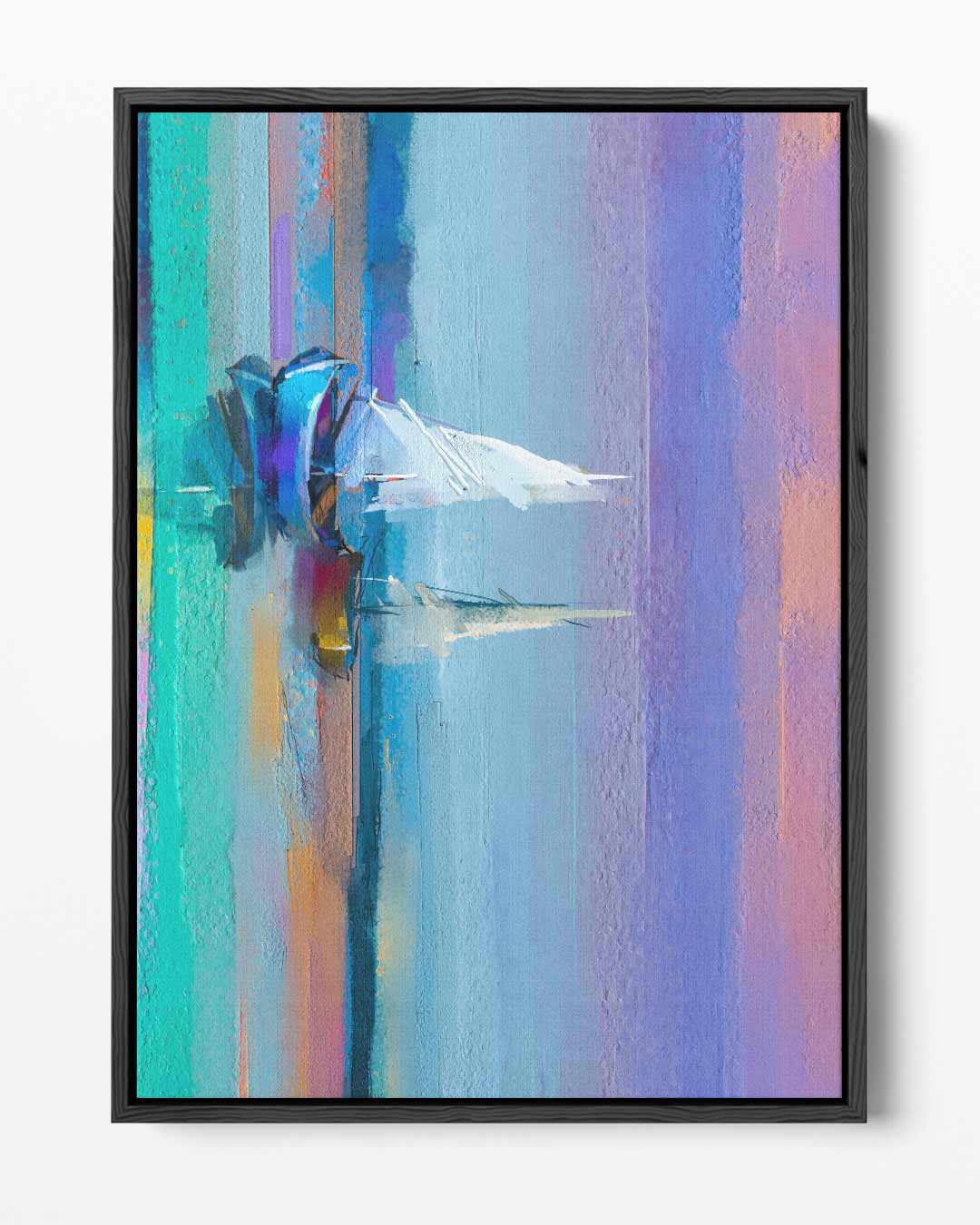 Kleurrijke Abstracte Horizon Kunstwerk-canvas-dibond-plexiglas-wanddecoratie-WallArtistic