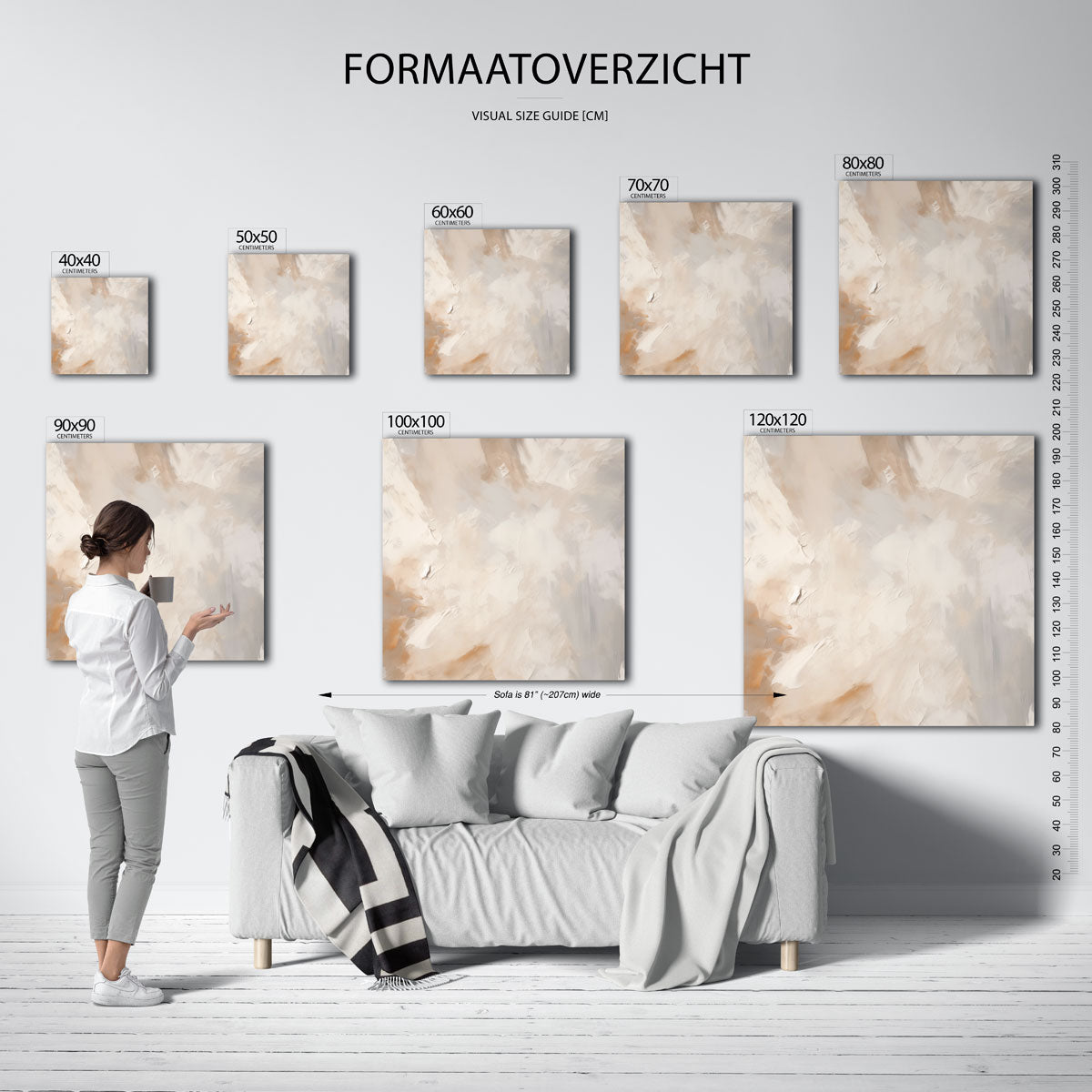Abstracte beige textuur Poster