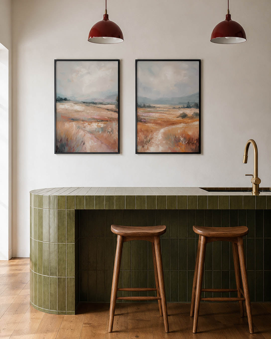 Landschap in pastel Posterset
